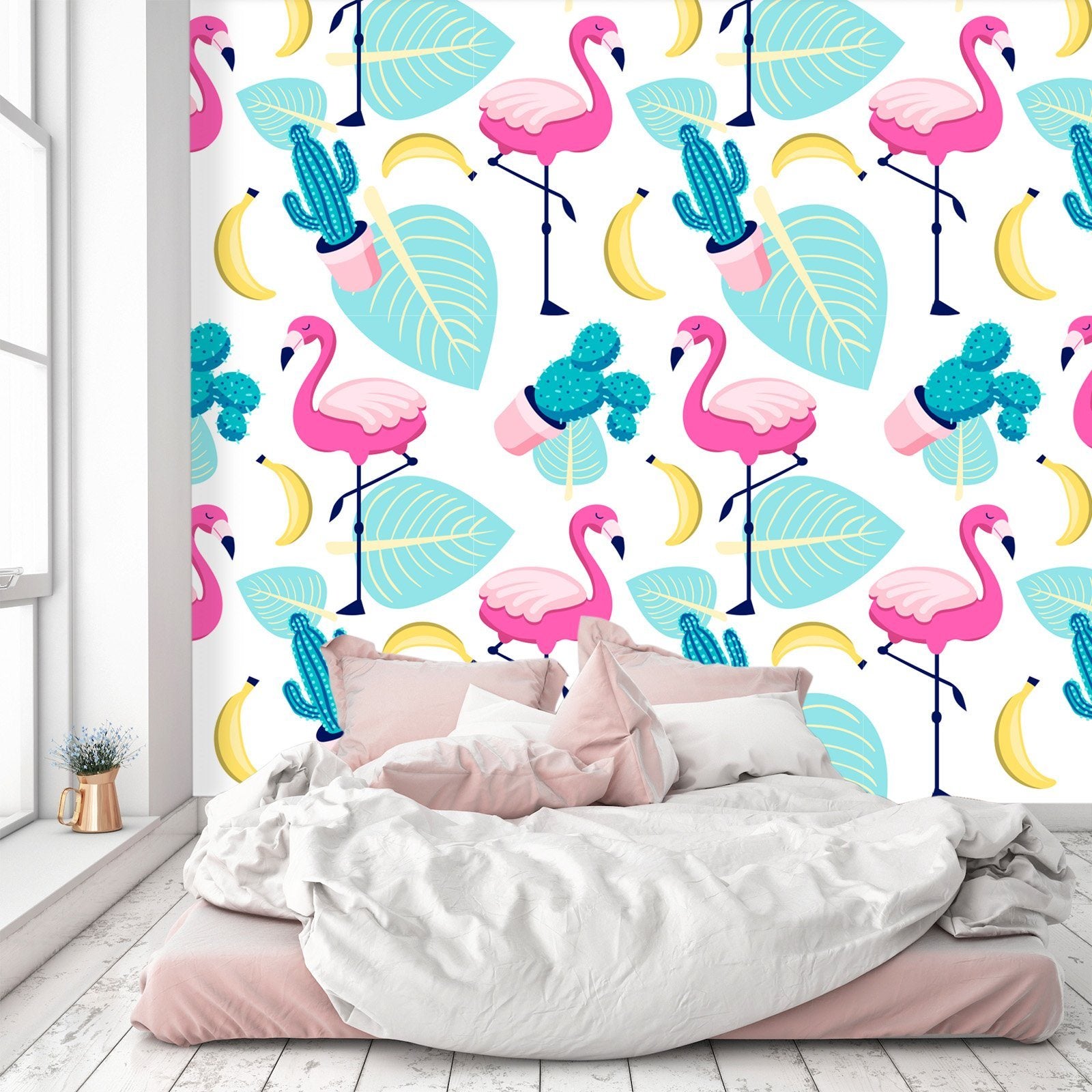 3D Banana Flamingo 451 Wallpaper AJ Wallpaper
