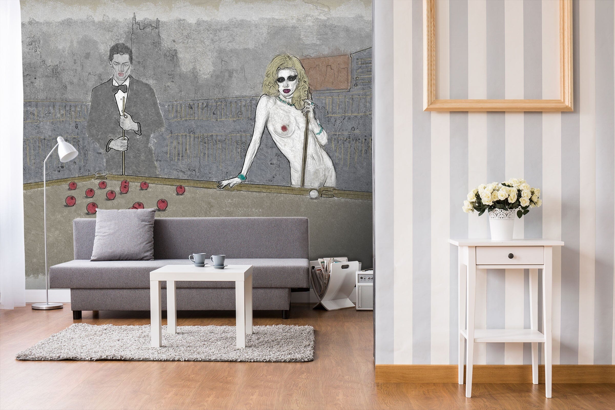 3D Oil Painting Dating Couple 1412 Marco Cavazzana Wall Mural Wall Murals Wallpaper AJ Wallpaper 2