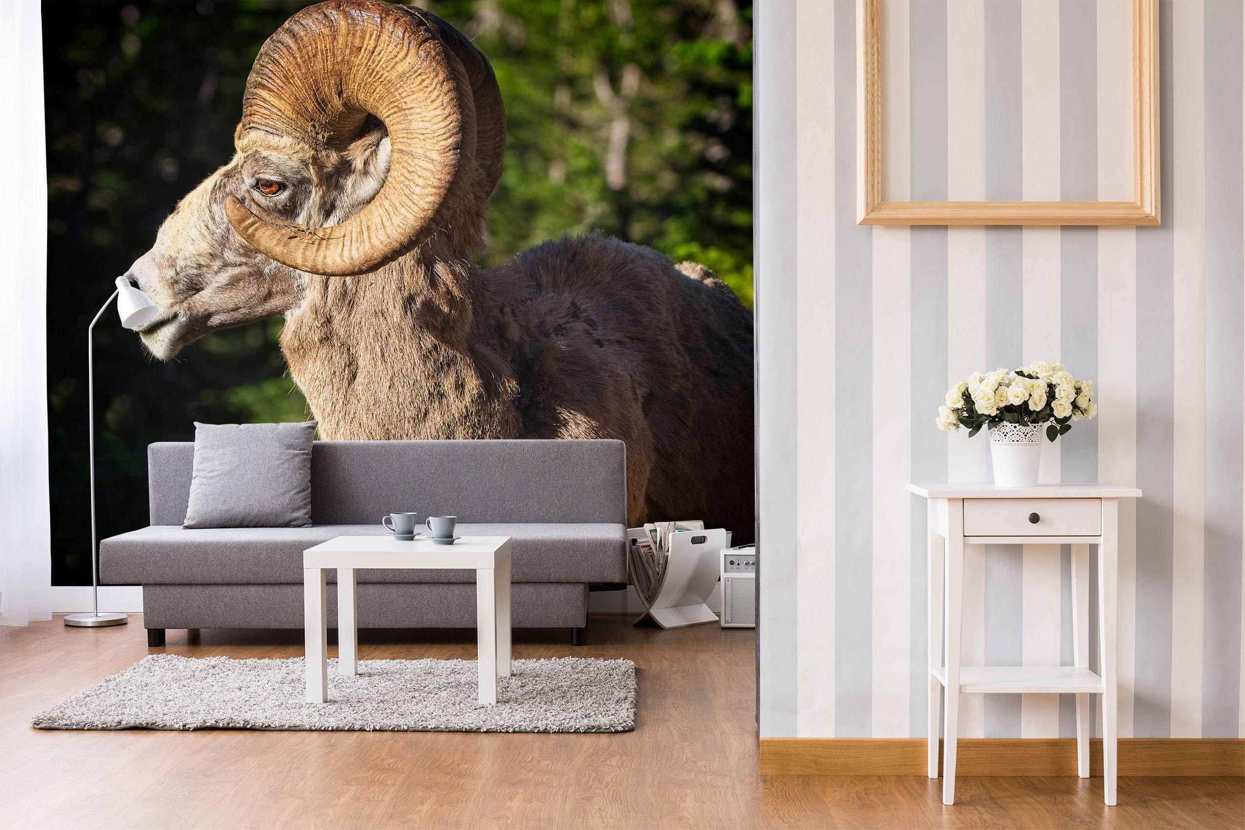 3D Bighorn Ram 104 Kathy Barefield Wall Mural Wall Murals Wallpaper AJ Wallpaper 2