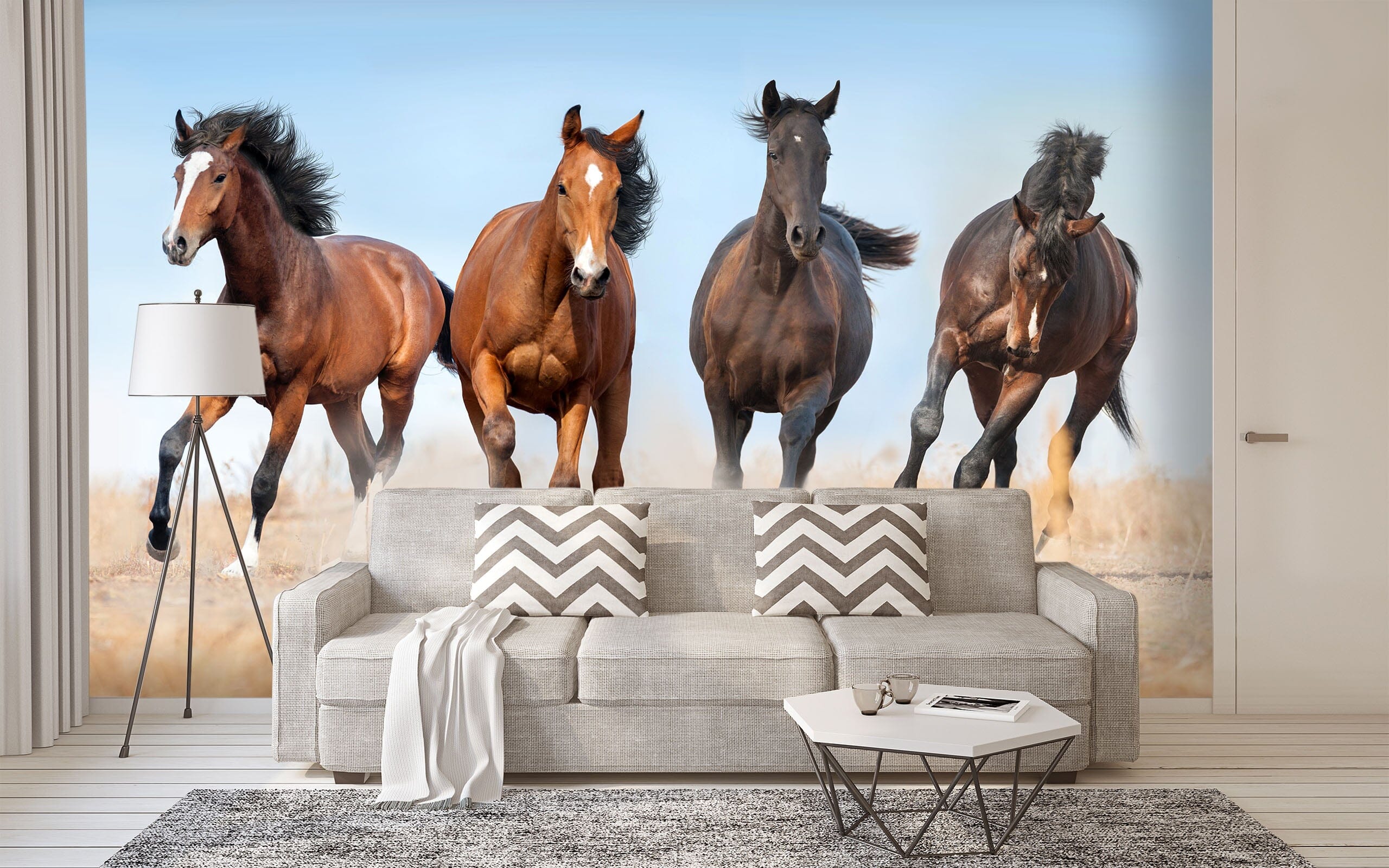 3D Running Horse 448 Wall Murals Wallpaper AJ Wallpaper 2