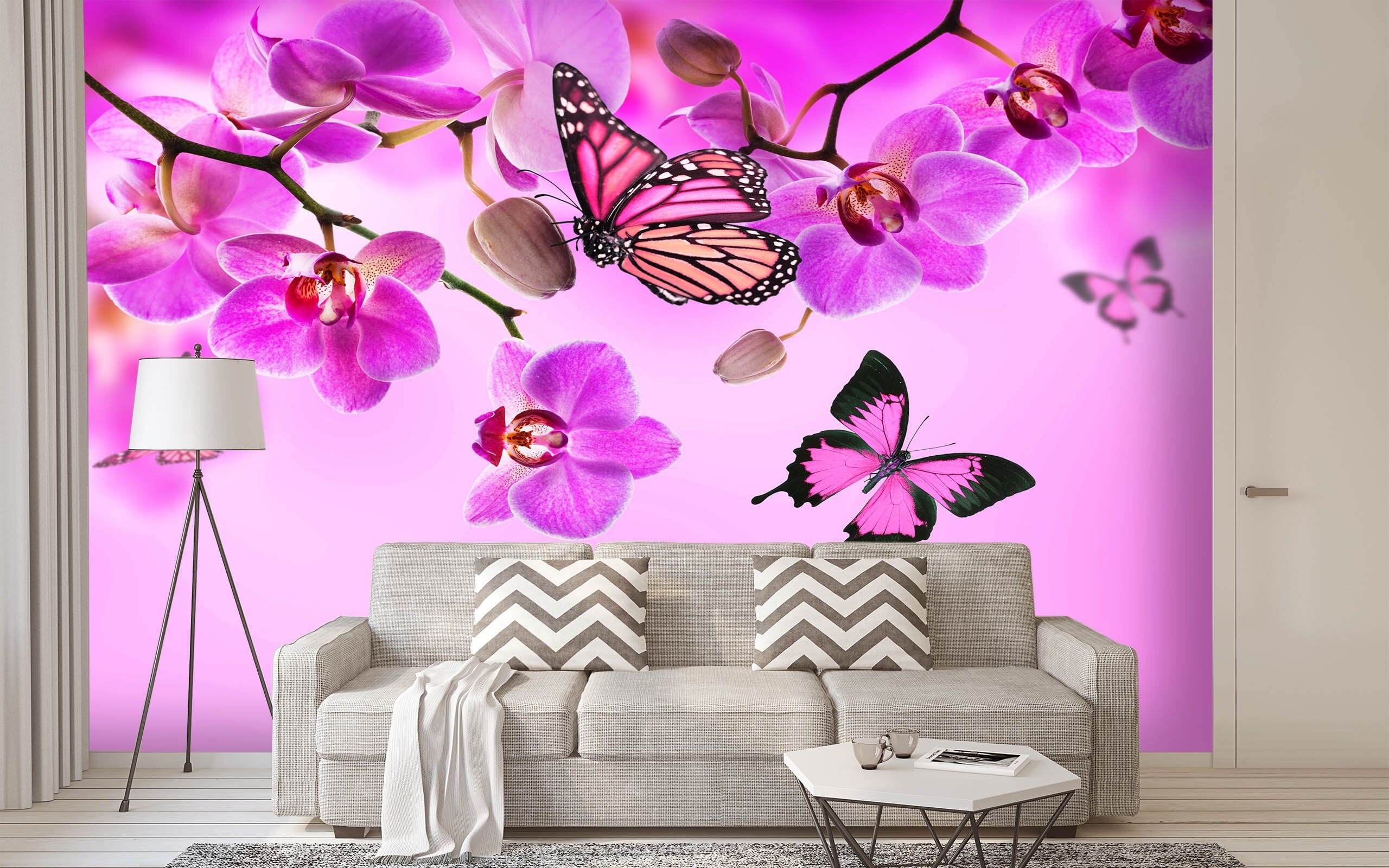 3D Red Butterfly 397 Wall Murals Wallpaper AJ Wallpaper 2