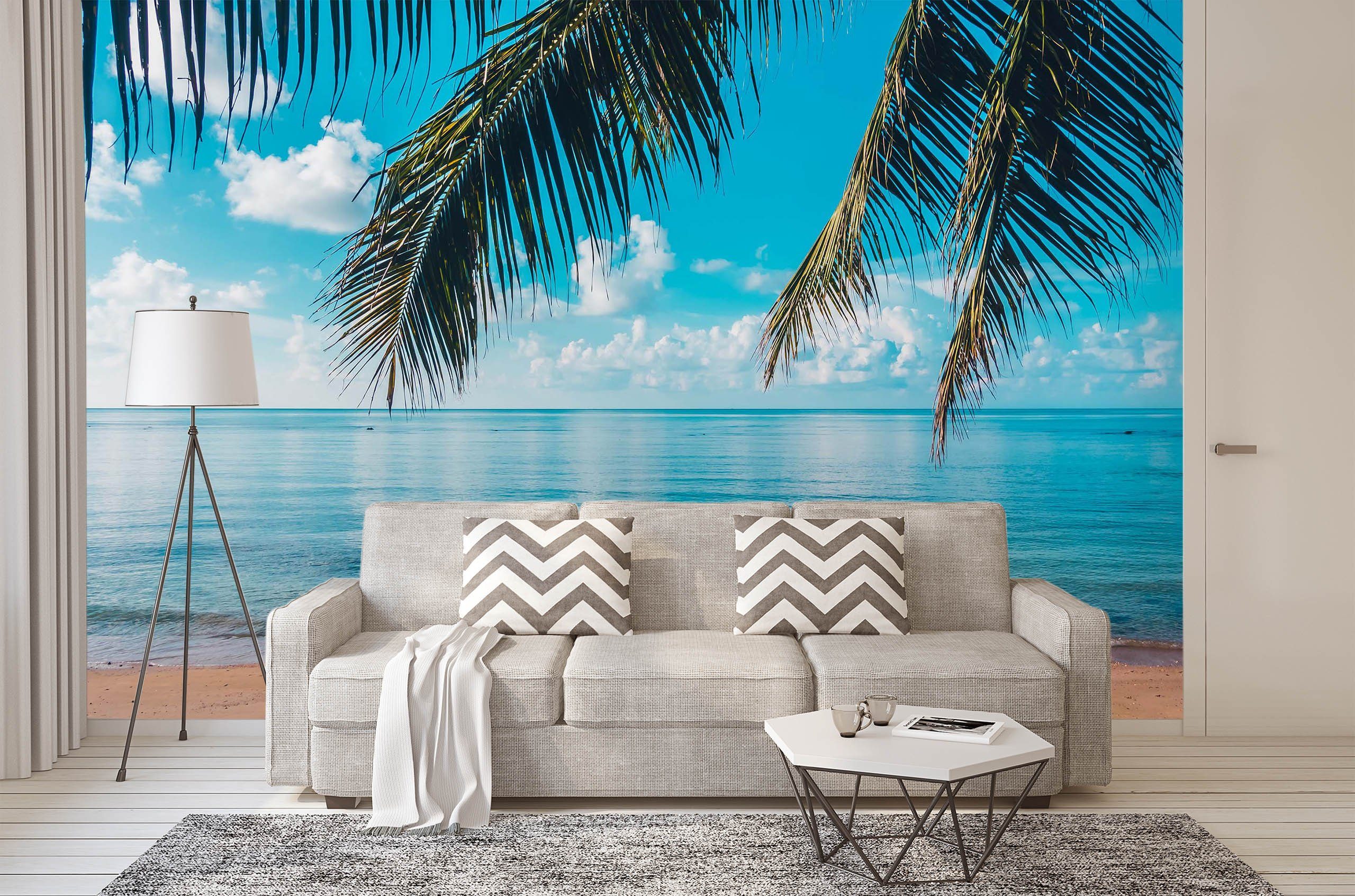 3D Blue Sea Beach 83 Wall Murals Wallpaper AJ Wallpaper 2