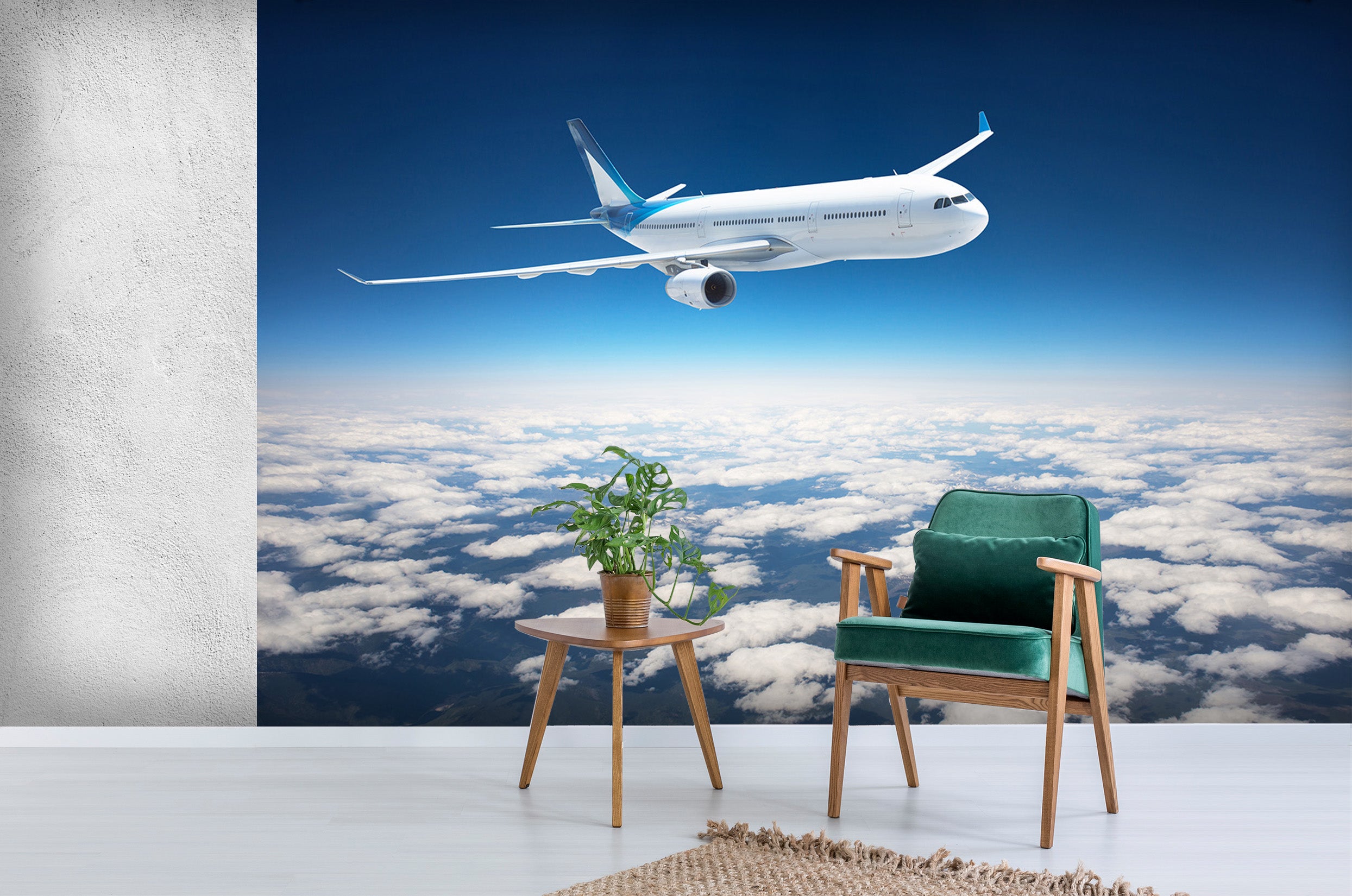 3D Aircraft Cloud 158 Vehicle Wall Murals