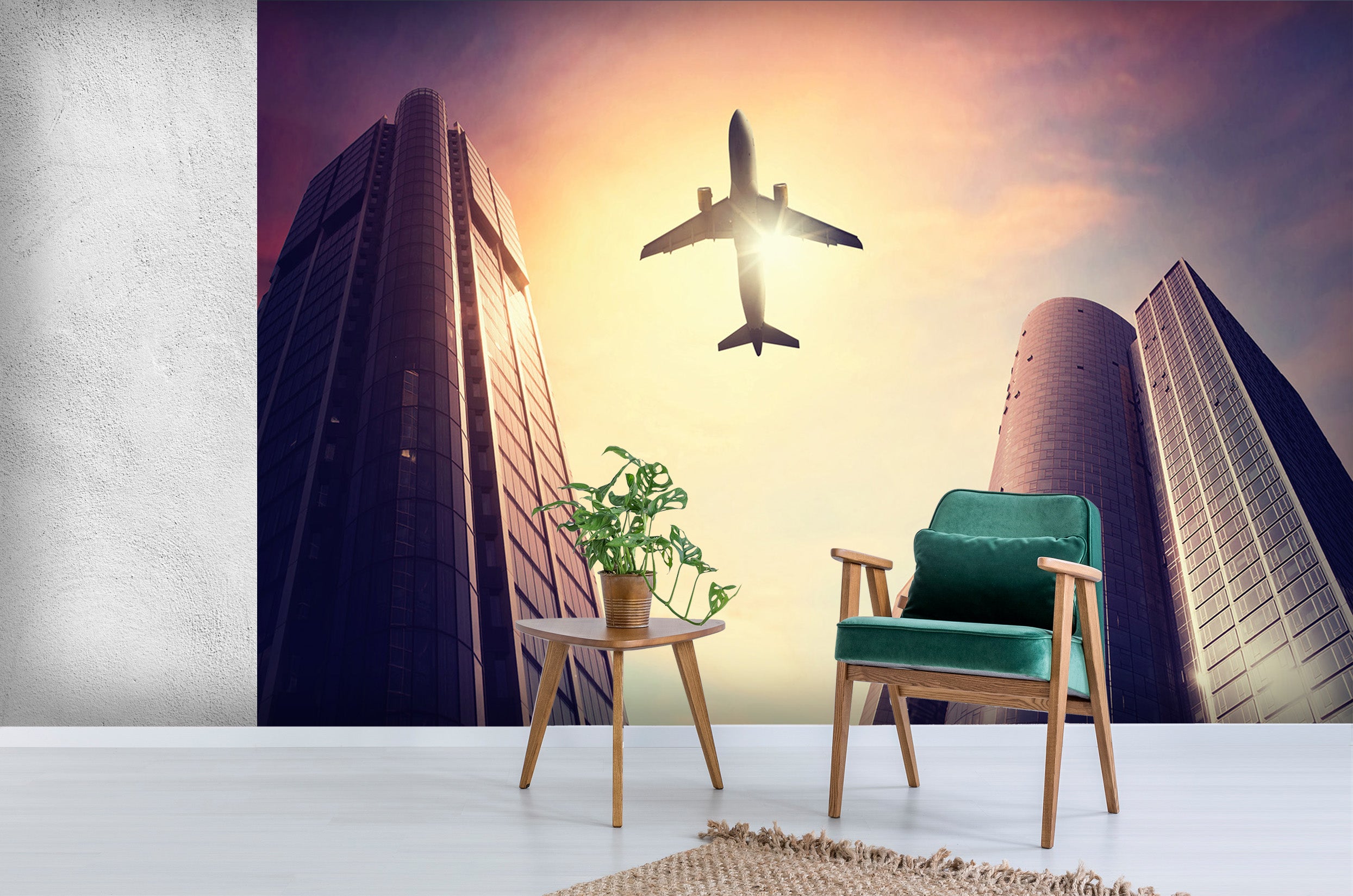 3D Building Aircraft 157 Vehicle Wall Murals
