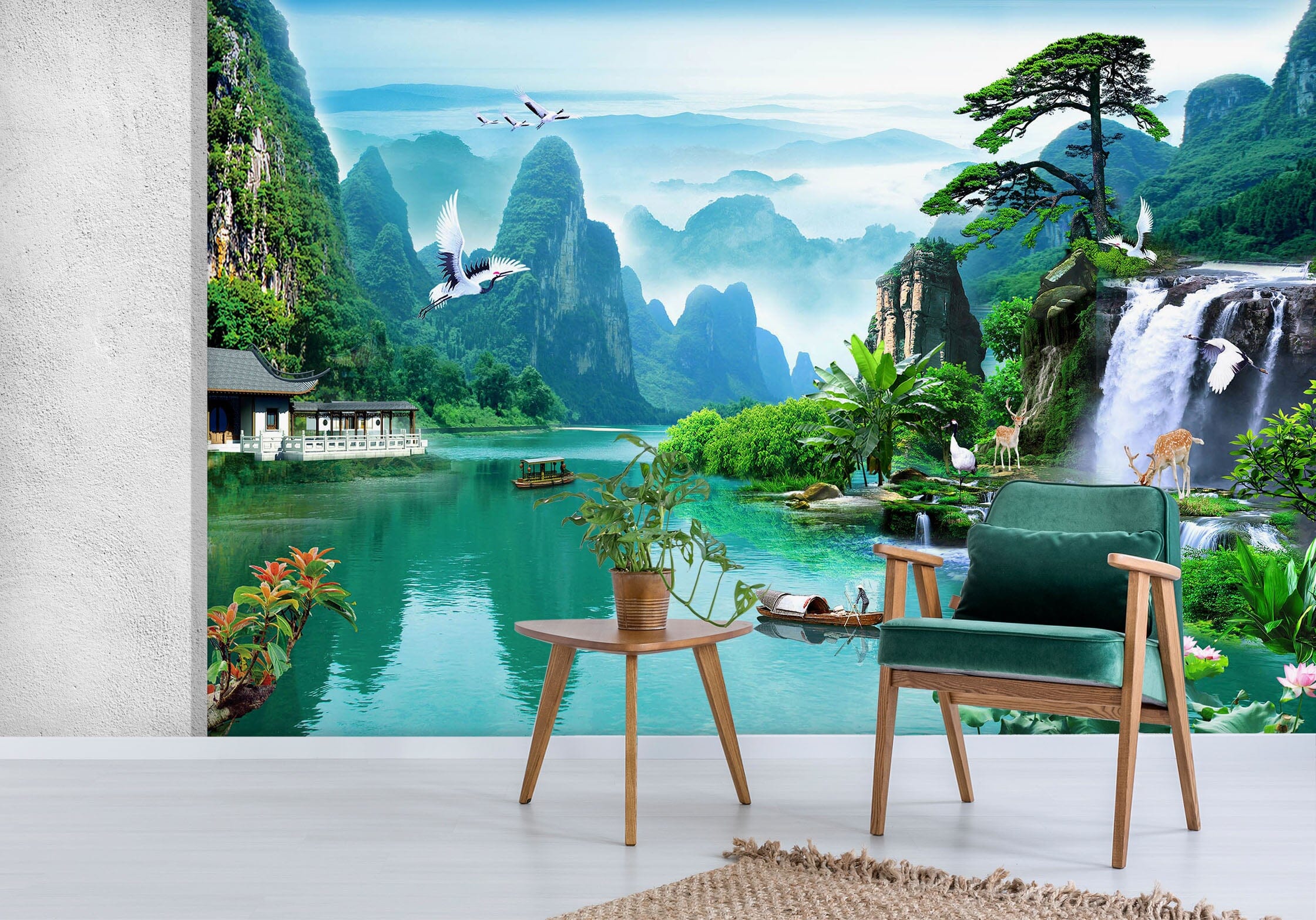3D Alpine Forest 1463 Wall Murals Wallpaper AJ Wallpaper 2
