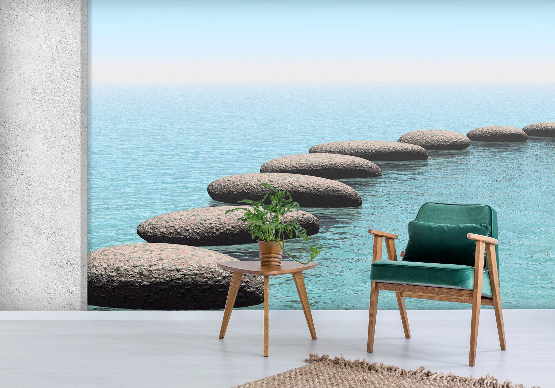 3D Sea Stones 564 Wallpaper AJ Wallpaper 2