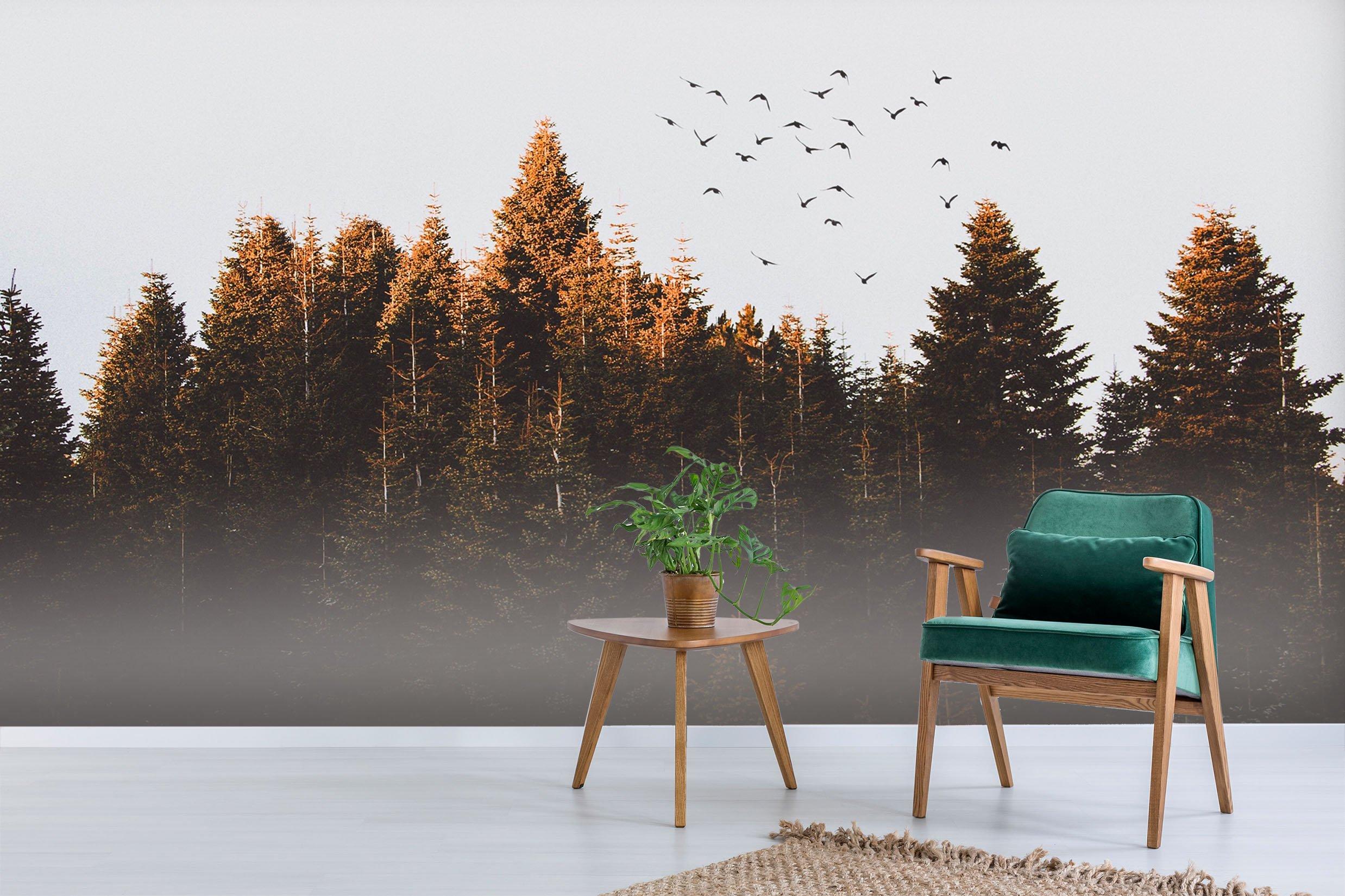 3D Woods Flying Birds 674 Wallpaper AJ Wallpaper