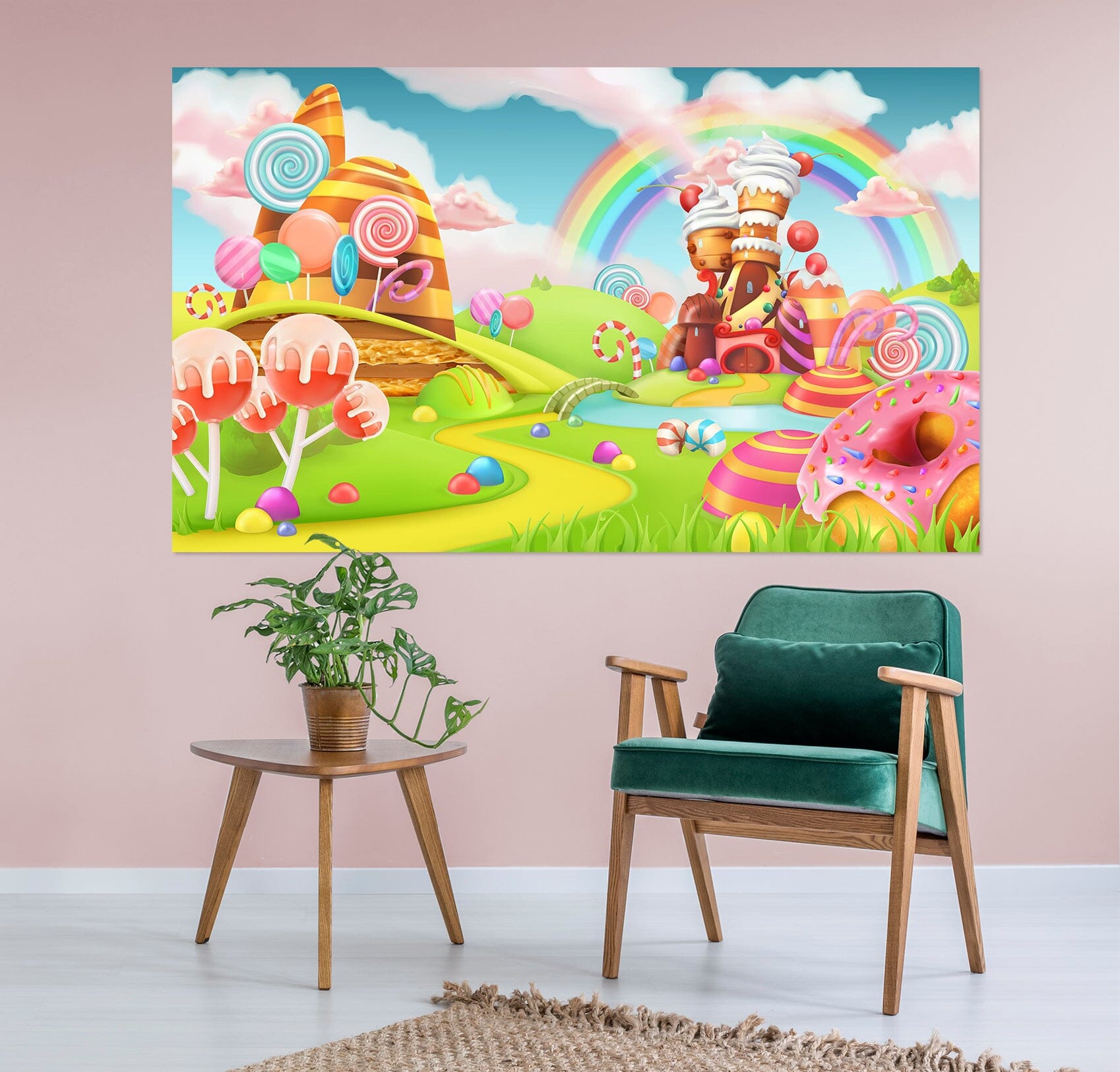 3D Rainbow Lollipop 1040 Wall Sticker Wallpaper AJ Wallpaper 2