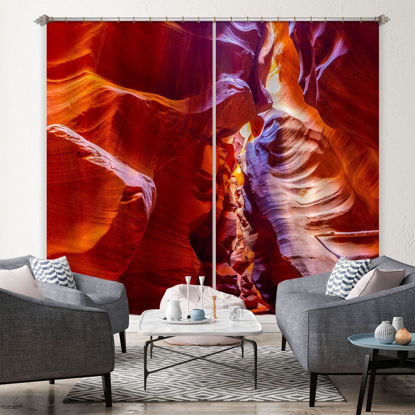 3D Red Canyon 077 Marco Carmassi Curtain Curtains Drapes Curtains AJ Creativity Home
