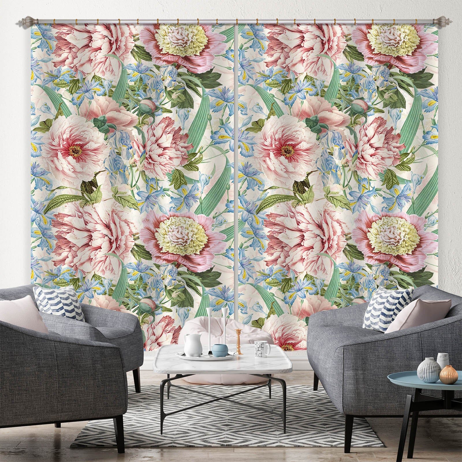 3D Painted Rose 181 Uta Naumann Curtain Curtains Drapes Curtains AJ Creativity Home