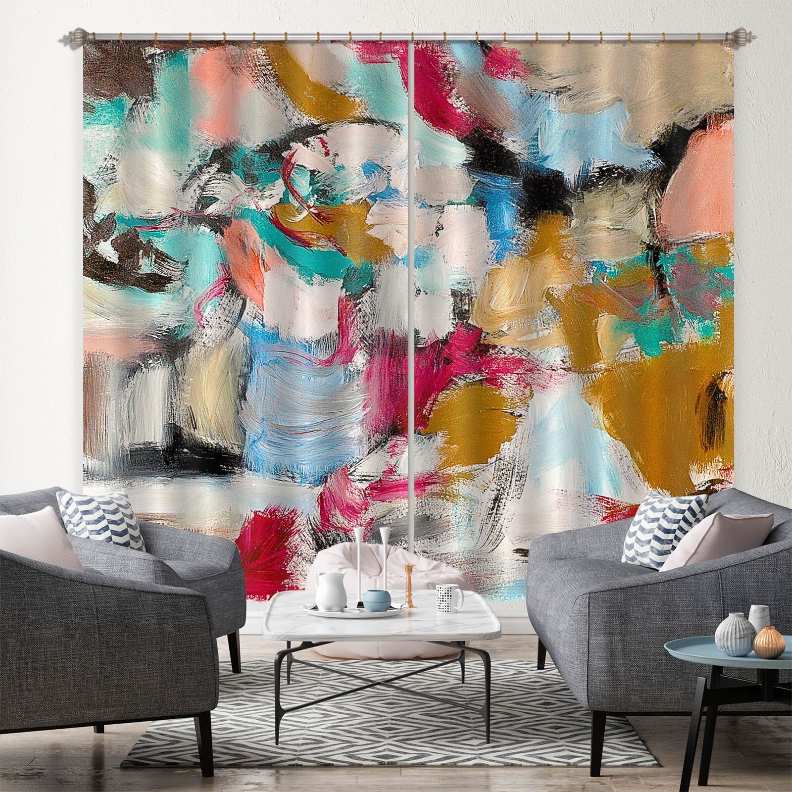 3D Beautiful Color 114 Allan P. Friedlander Curtain Curtains Drapes Curtains AJ Creativity Home