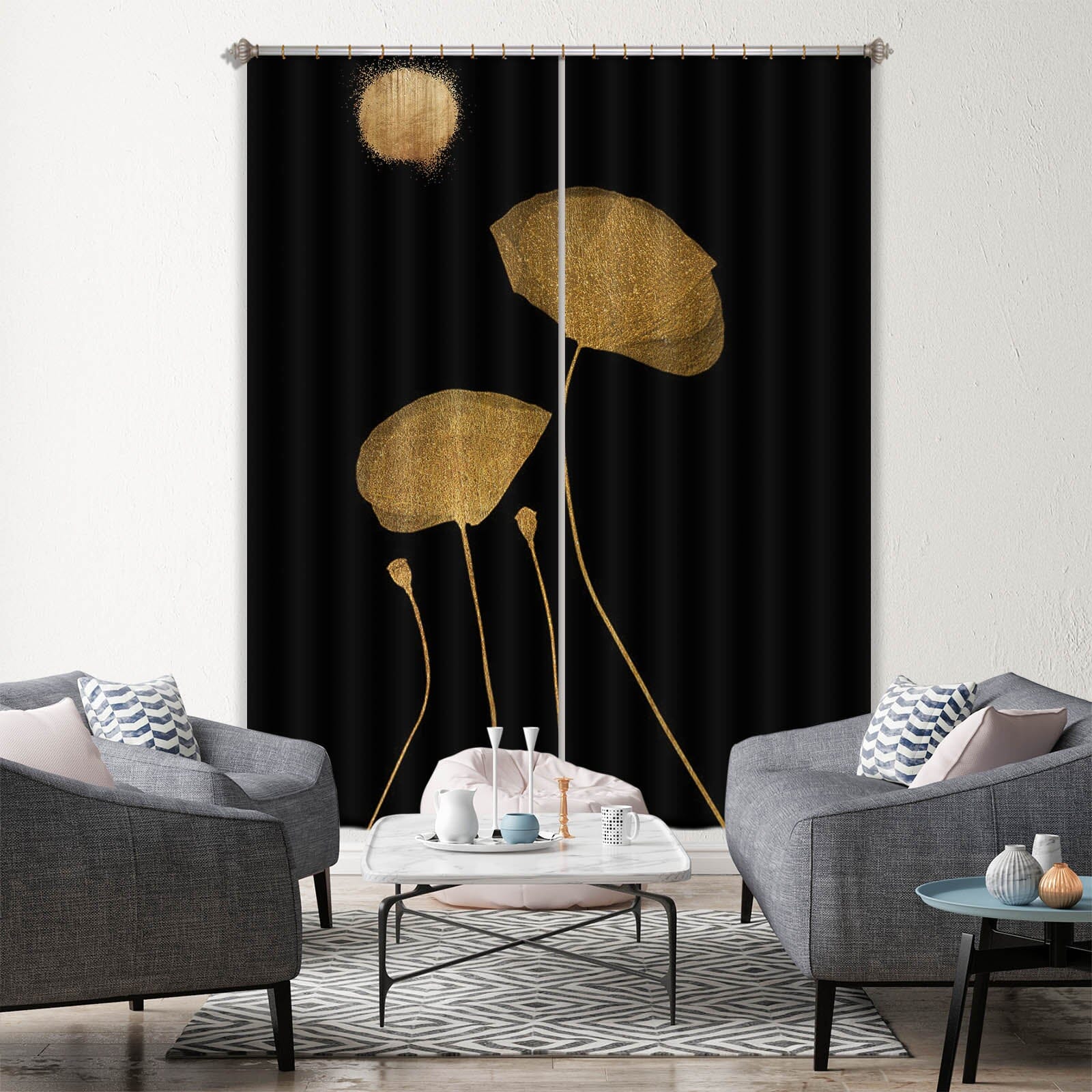 3D Moonshine Dancers 1085 Boris Draschoff Curtain Curtains Drapes Curtains AJ Creativity Home