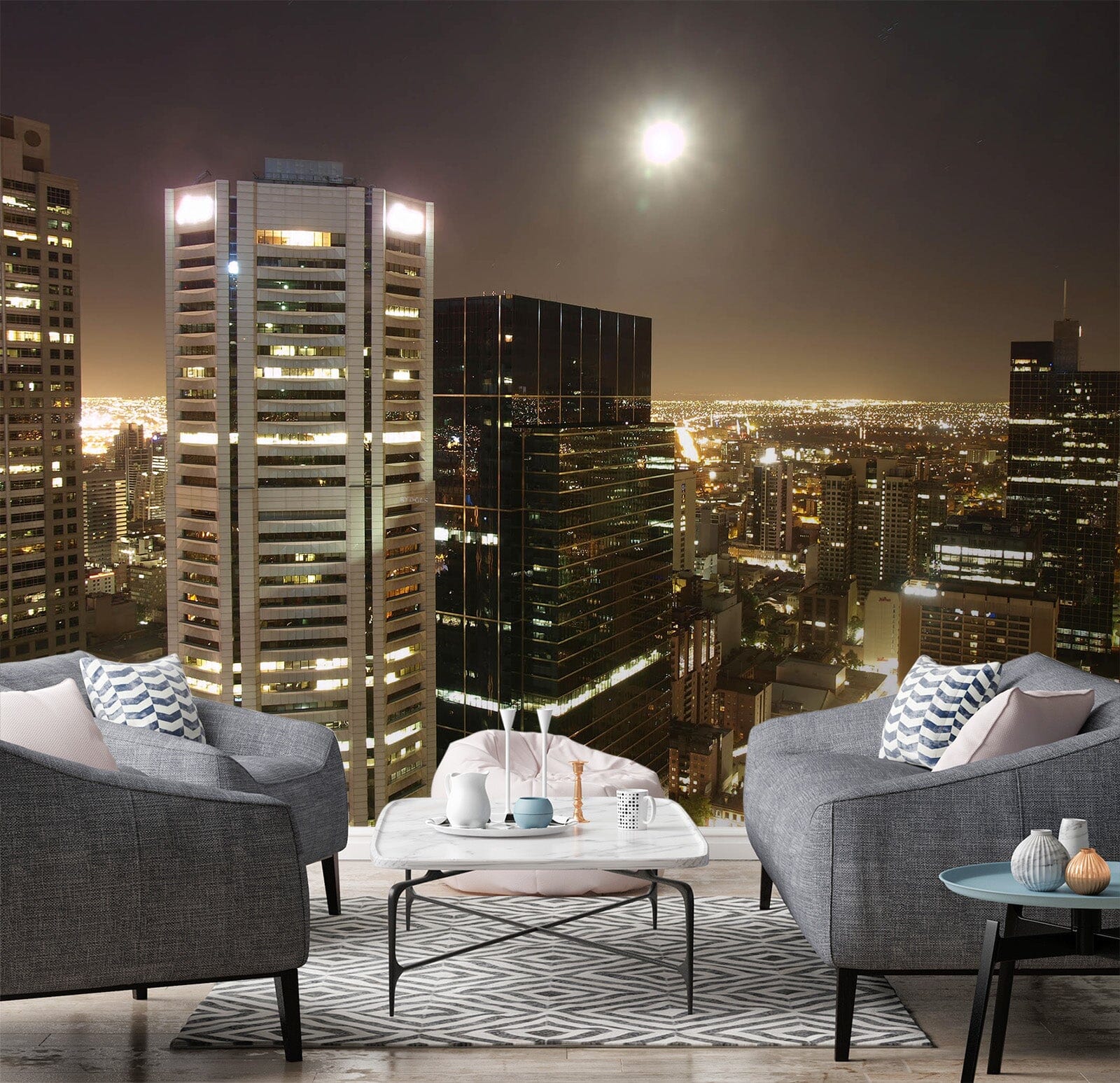 3D Night View 1518 Wall Murals Wallpaper AJ Wallpaper 2