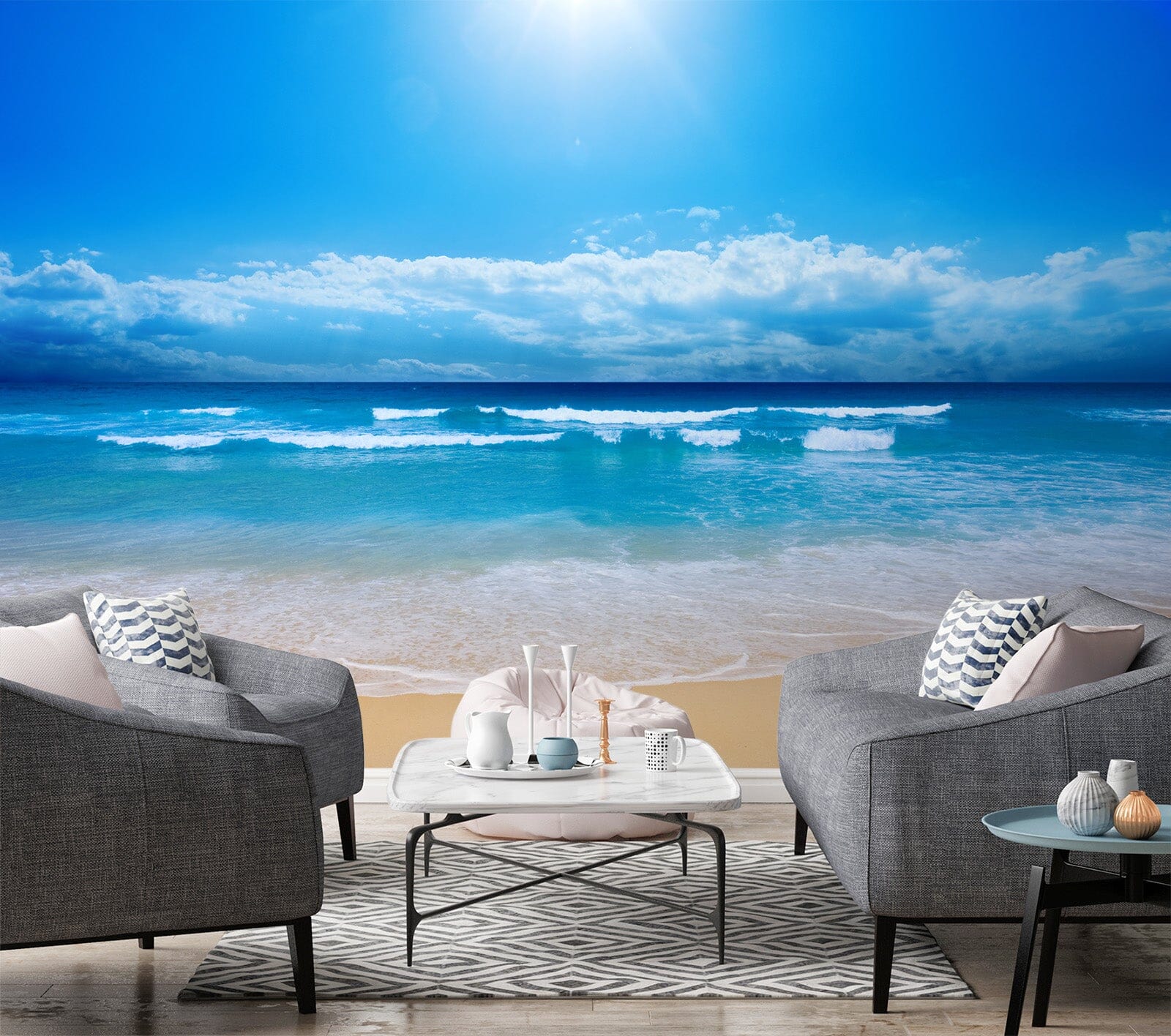 3D Sea Beach 020 Wall Murals Wallpaper AJ Wallpaper 2