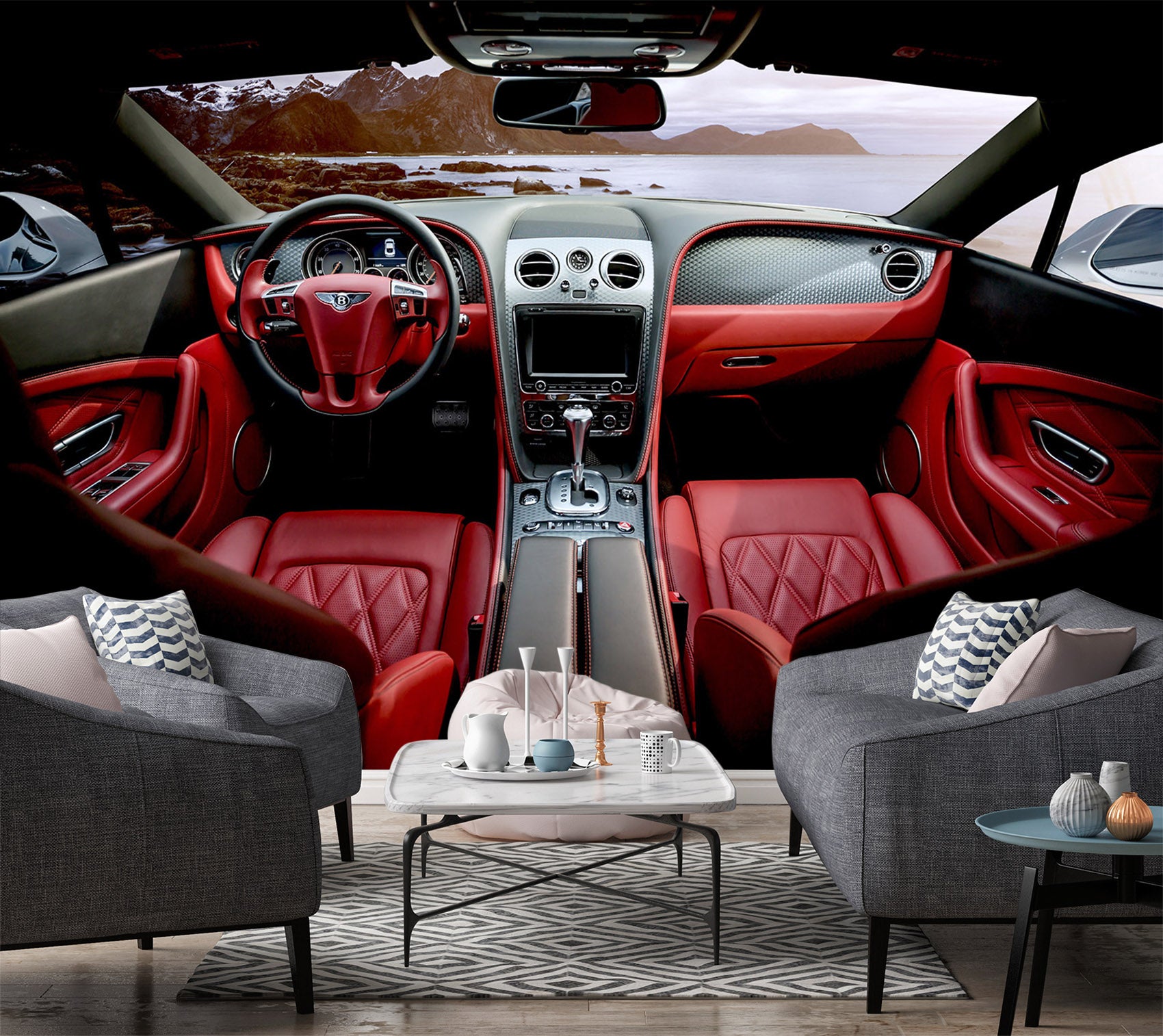 3D Luxury Car Seat 109 Vehicle Wall Murals
