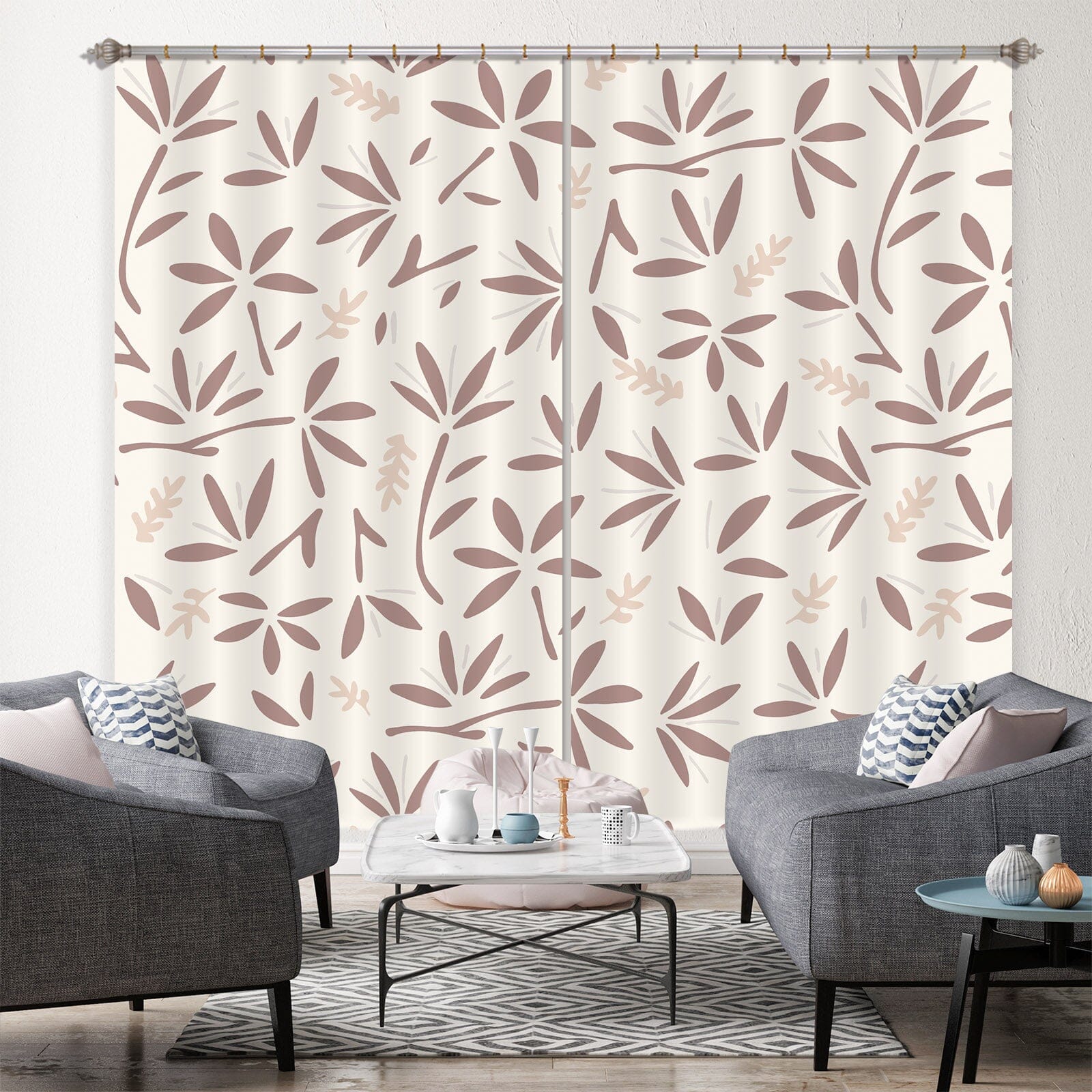 3D Green Plant 047 Jillian Helvey Curtain Curtains Drapes Curtains AJ Creativity Home