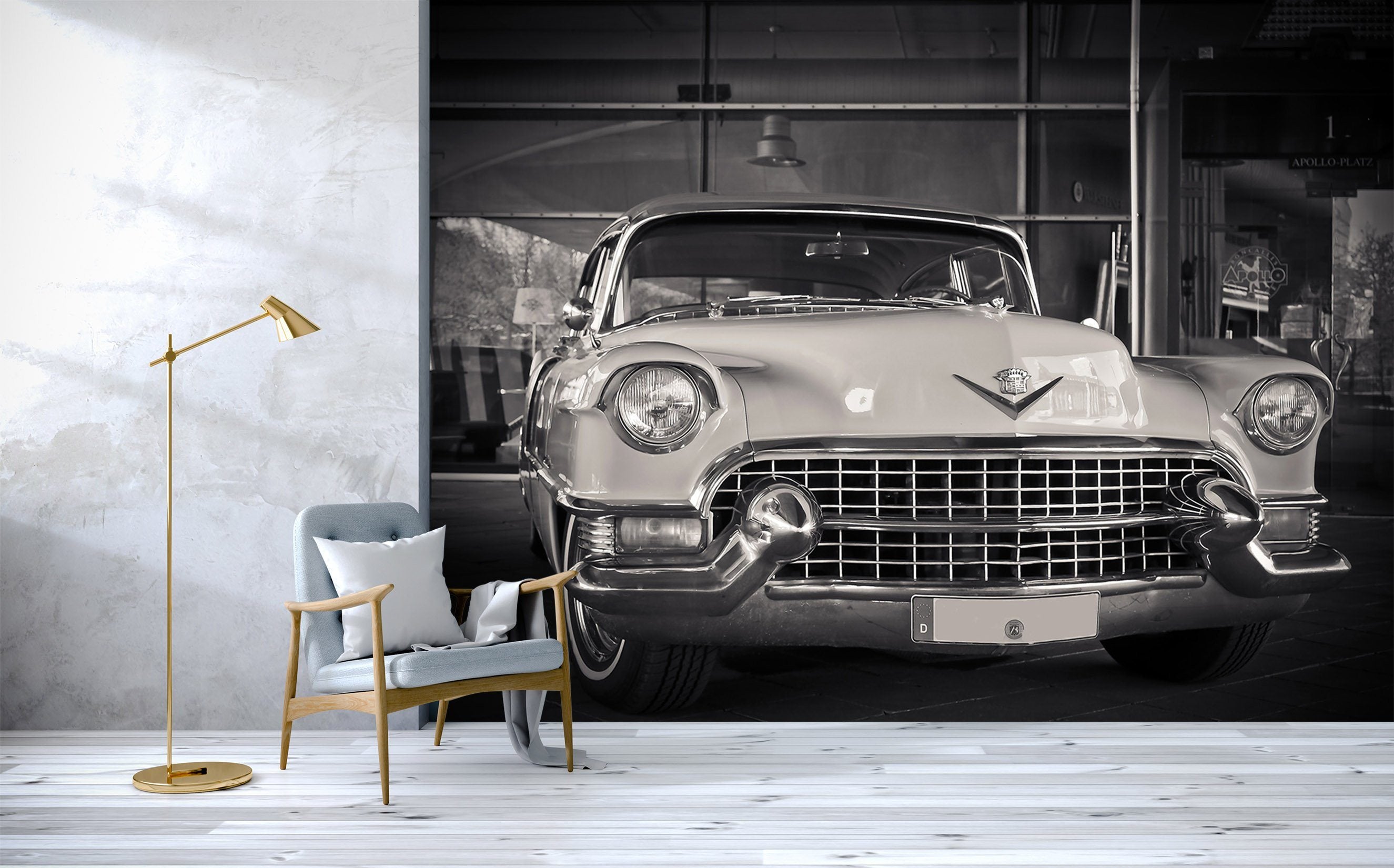 3D Silver Atuo 905 Vehicle Wall Murals Wallpaper AJ Wallpaper 2