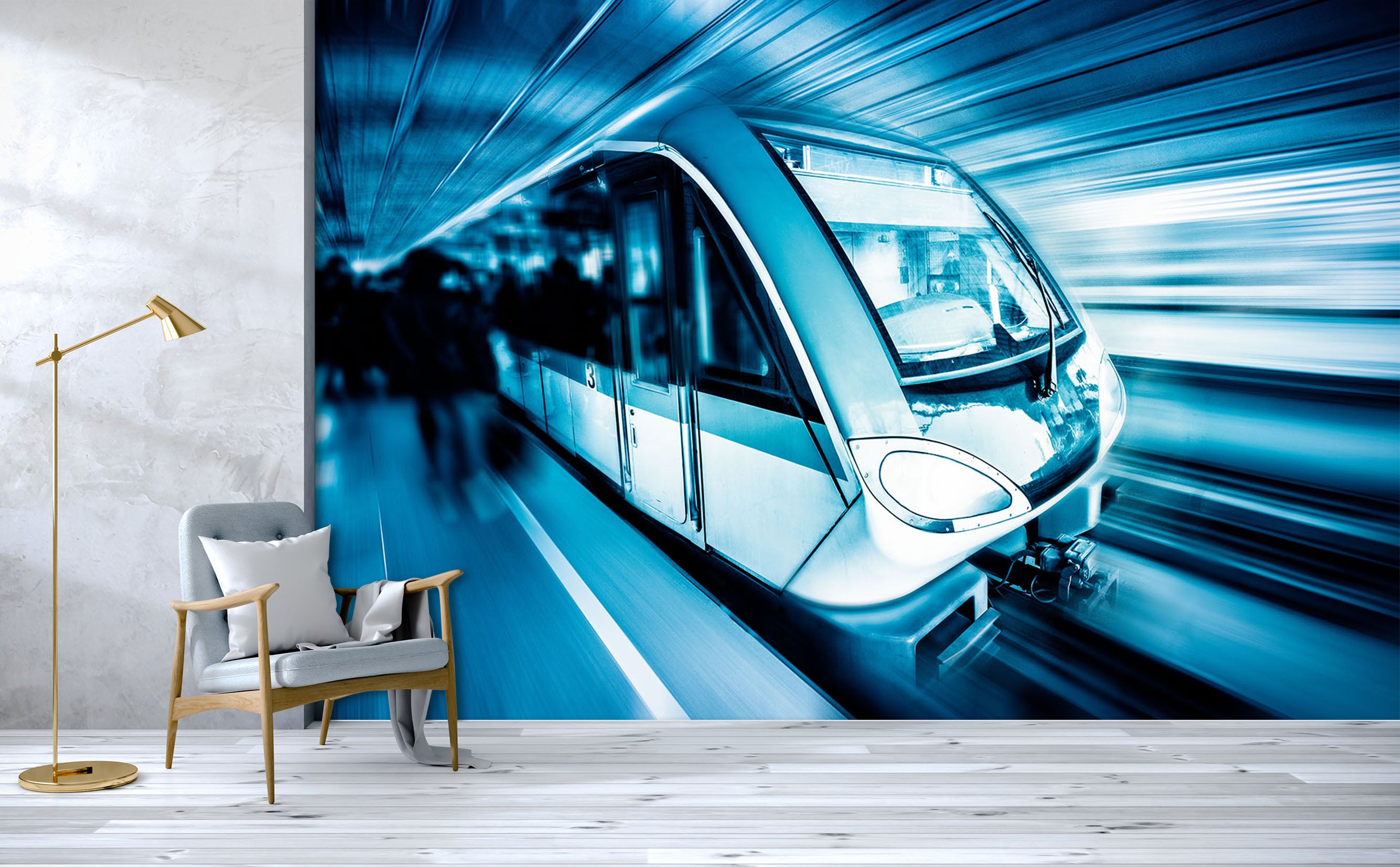 3D Subway Station 149 Vehicle Wall Murals