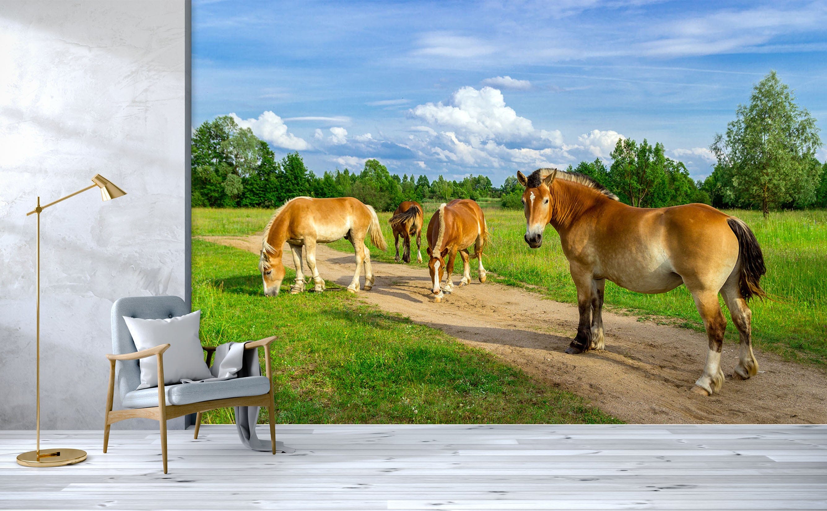 3D Lawn Horse 175 Wall Murals Wallpaper AJ Wallpaper 2