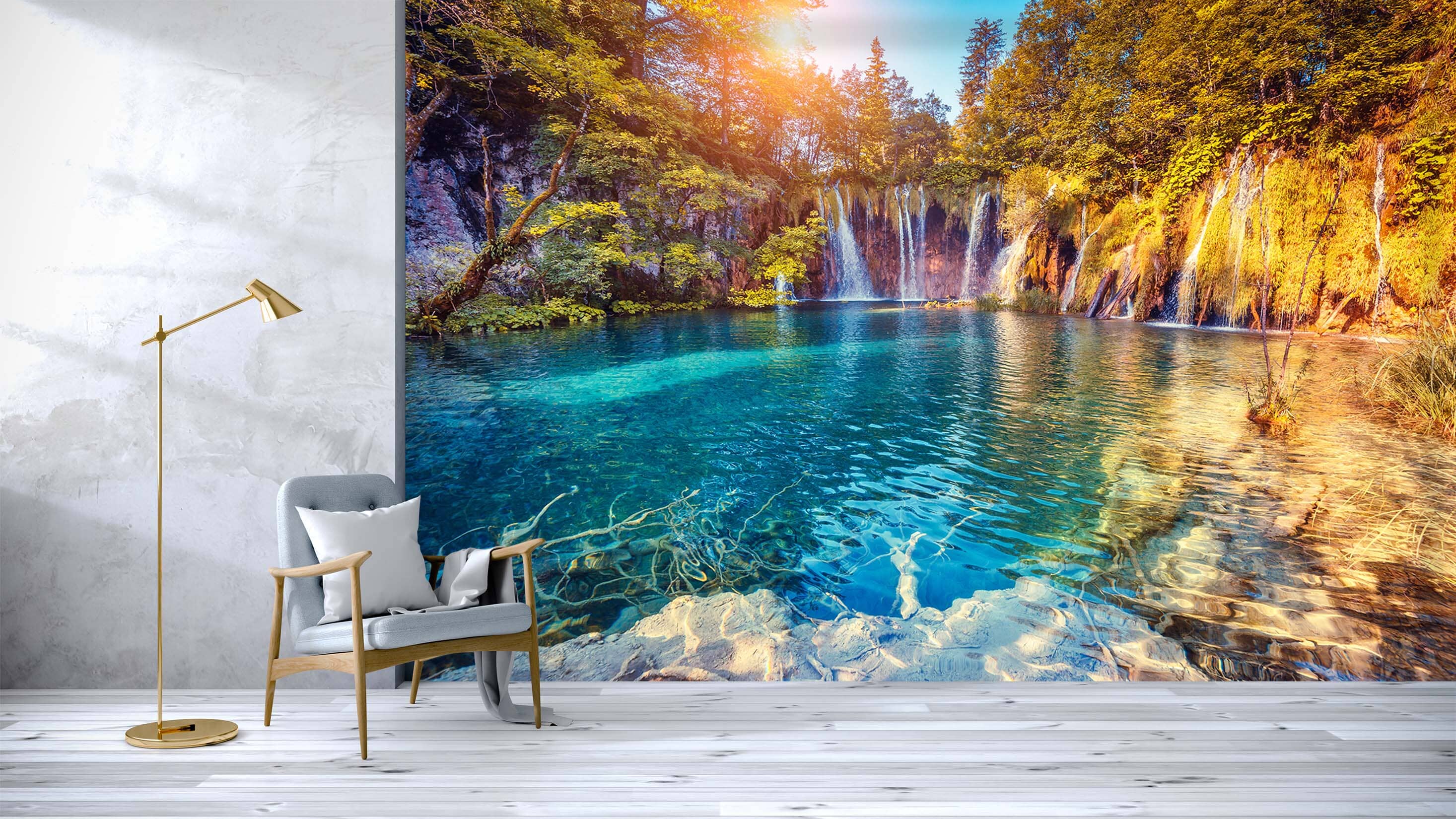 3D Forest Lake 124 Wall Murals Wallpaper AJ Wallpaper 2