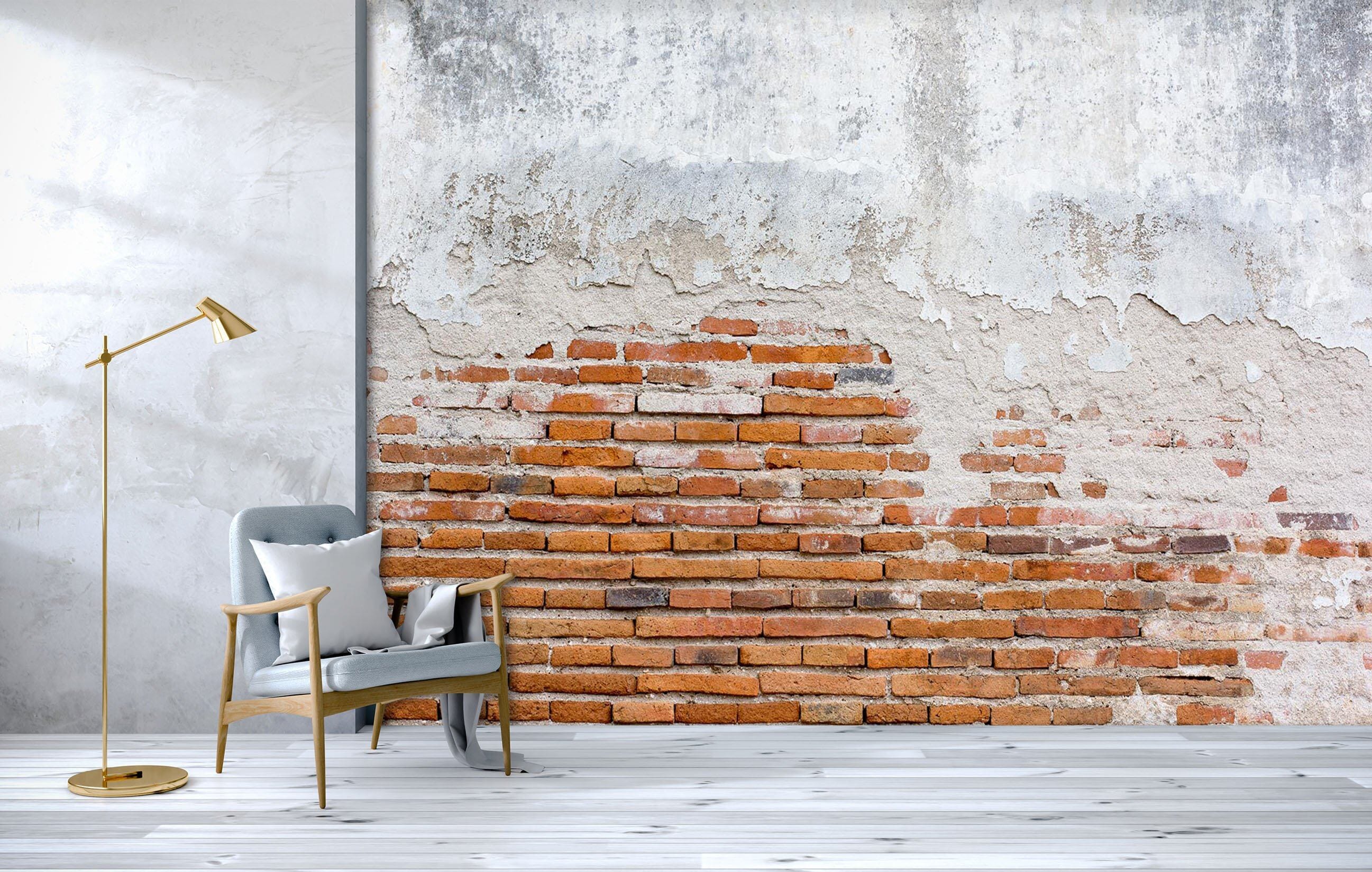 3D Brick Wall 637 5 metres long 2.4 metres high Wallpaper AJ Wallpaper 2