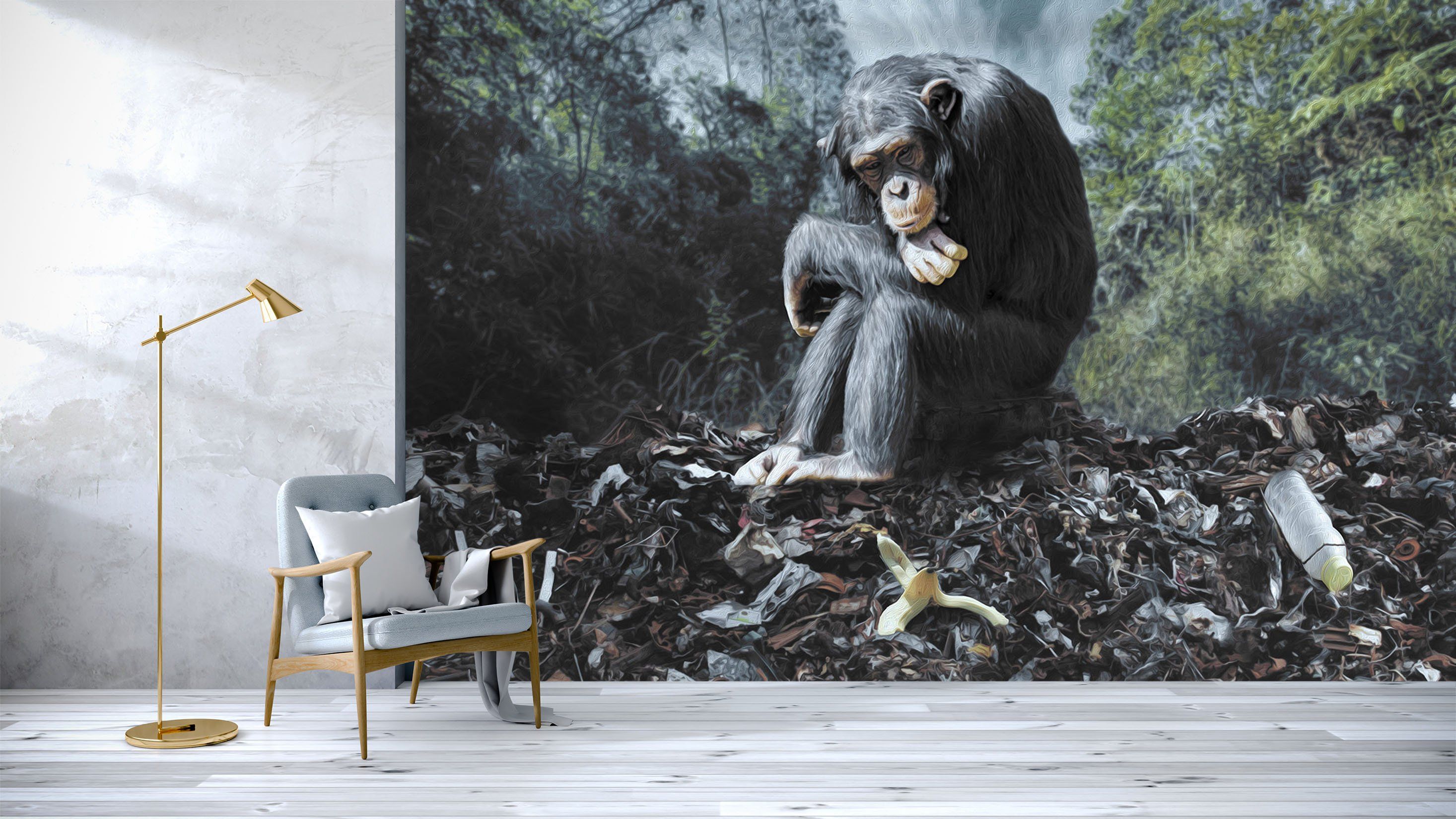 3D Woodland Orangutan 071 Wallpaper AJ Wallpaper