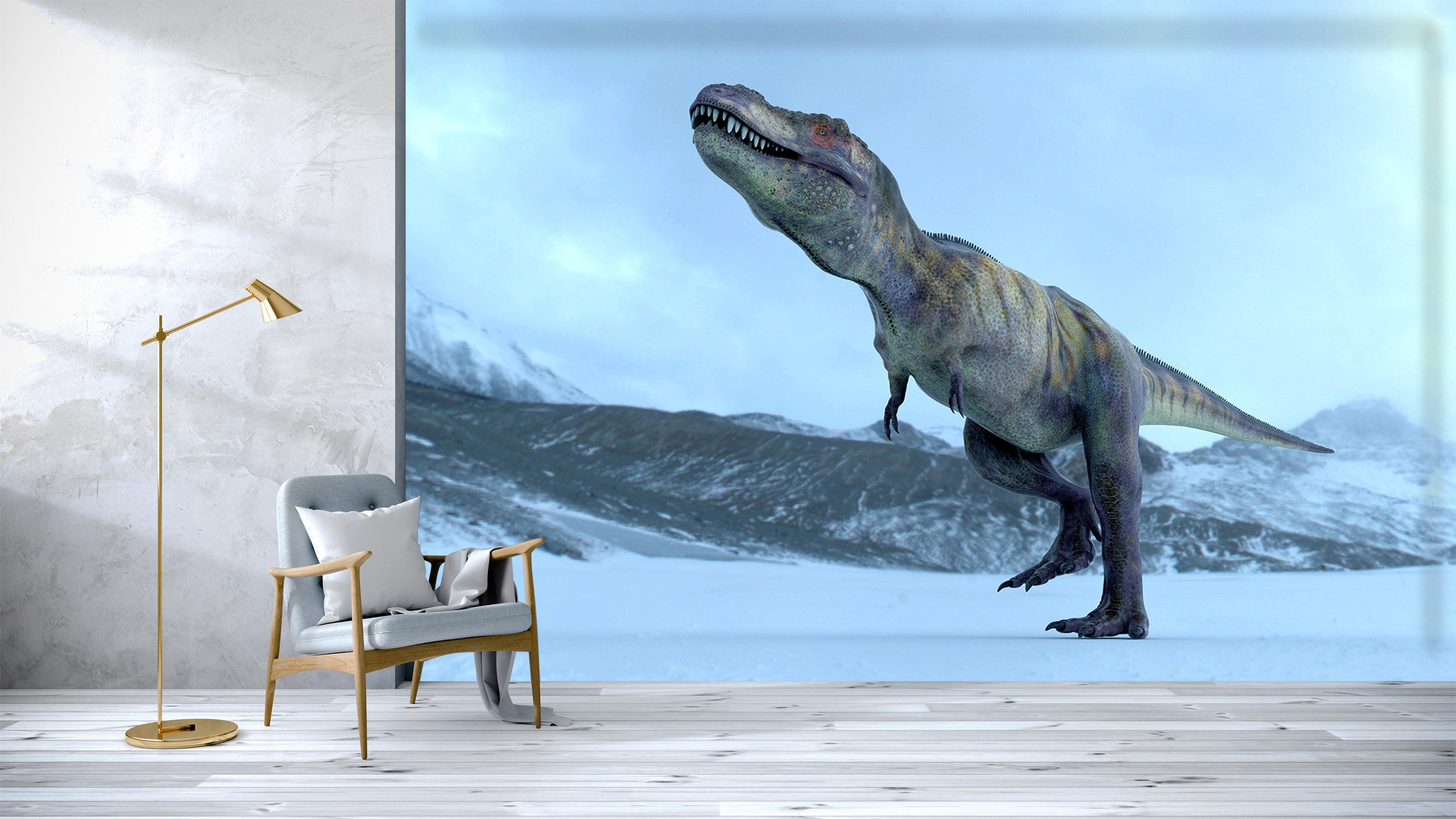 3D Glacier Dinosaur 077 Wallpaper AJ Wallpaper