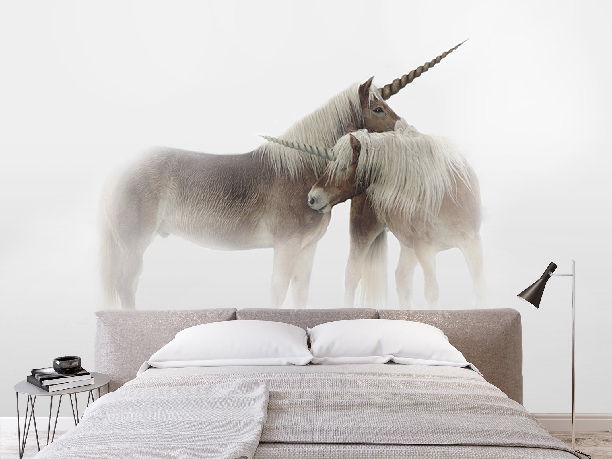 3D Unicorn Hug 208 Wallpaper AJ Wallpaper