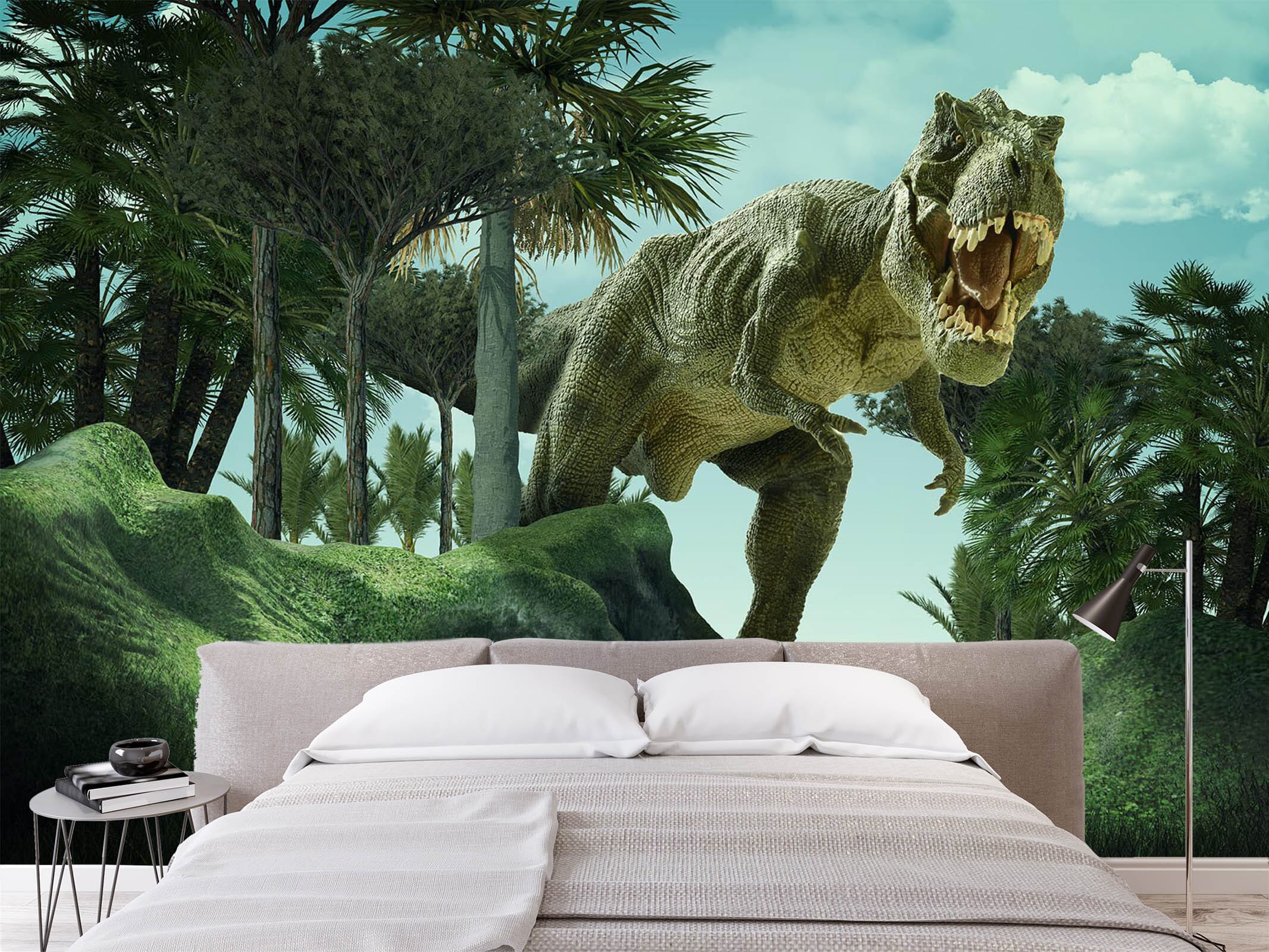 3D Tyrannosaurus 1571 Wall Murals Wallpaper AJ Wallpaper 2