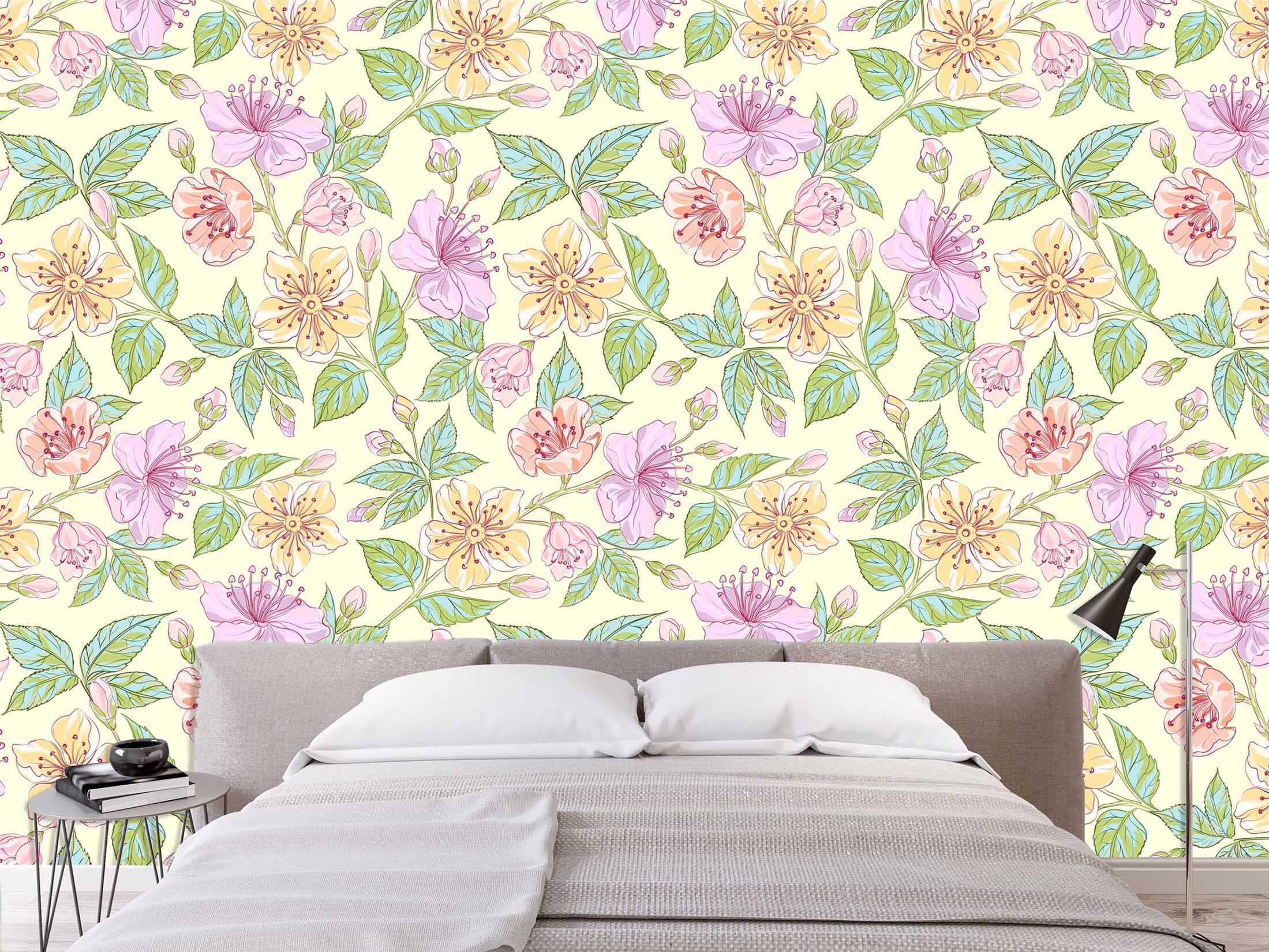 3D Purple Flowers 341 Wallpaper AJ Wallpaper 2