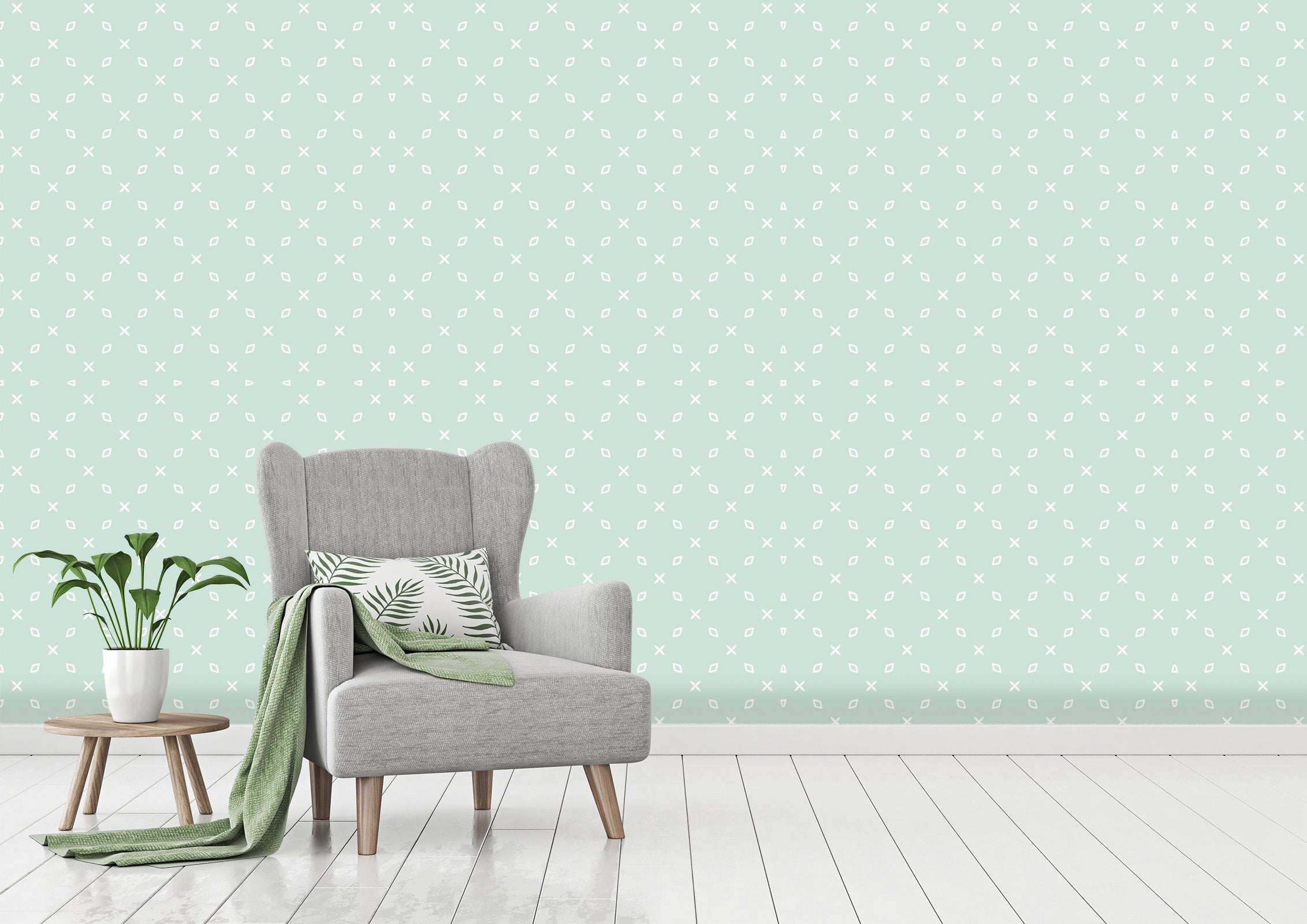 3D Green Floor Simple Pattern 557 Wallpaper AJ Wallpaper