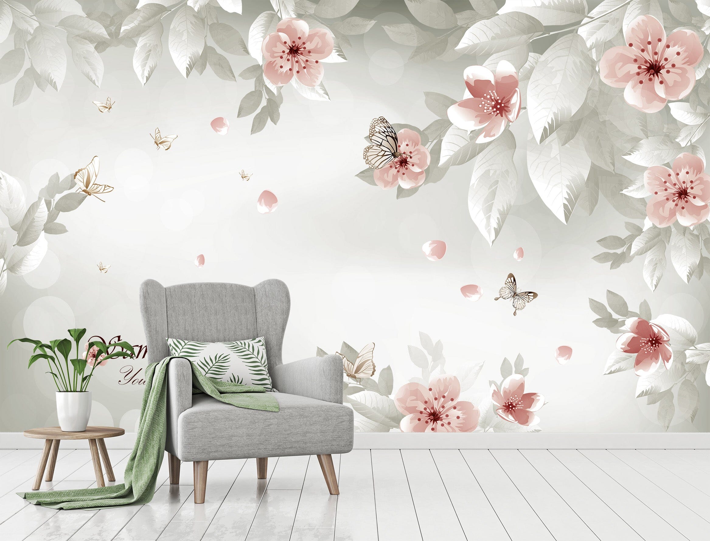 3D Pink Flowers 2054 Wall Murals Wallpaper AJ Wallpaper 2