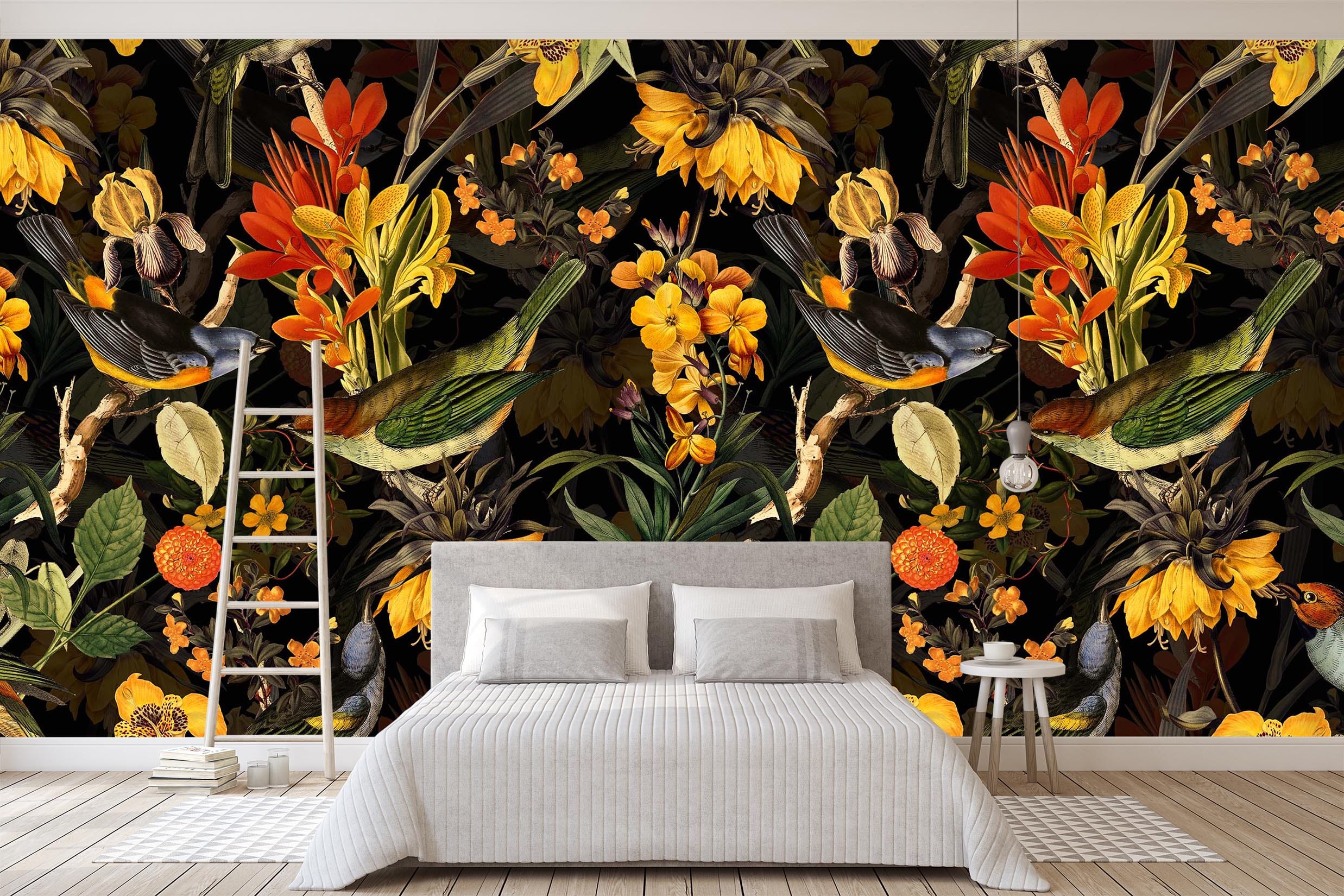 3D Golden Flowers 114 Uta Naumann Wall Mural Wall Murals Wallpaper AJ Wallpaper 2