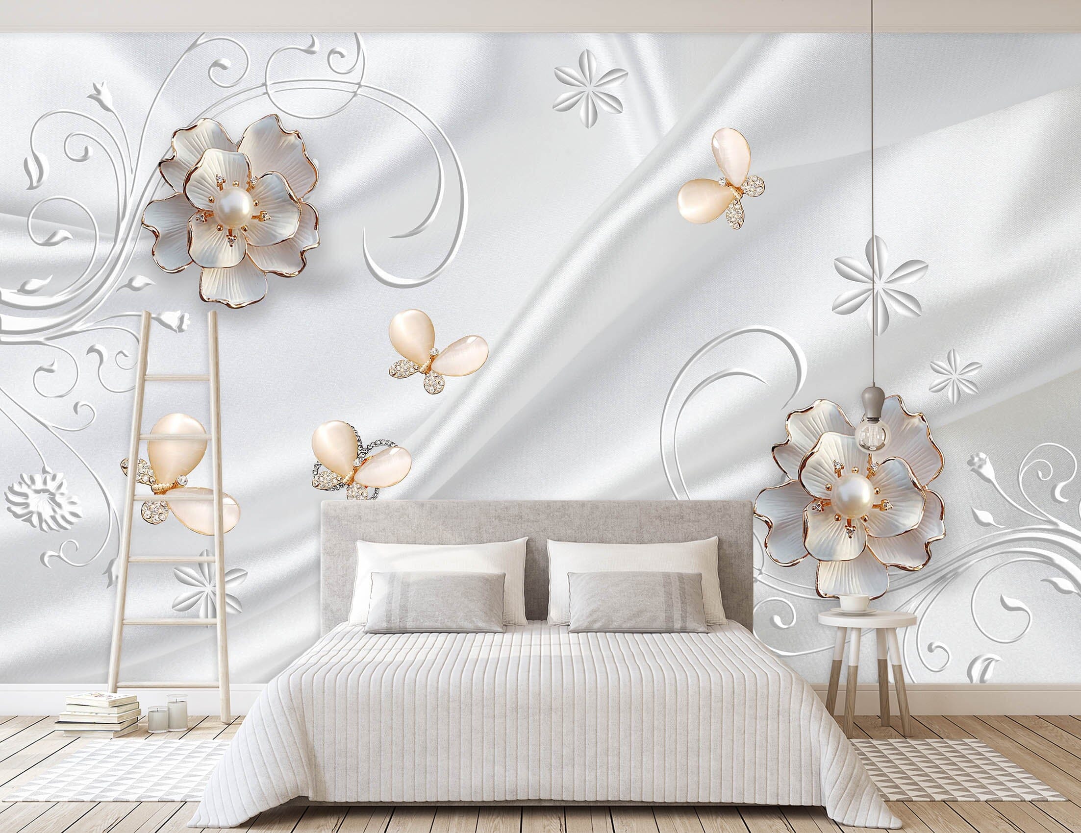 3D Metal Petals 1493 Wall Murals Wallpaper AJ Wallpaper 2