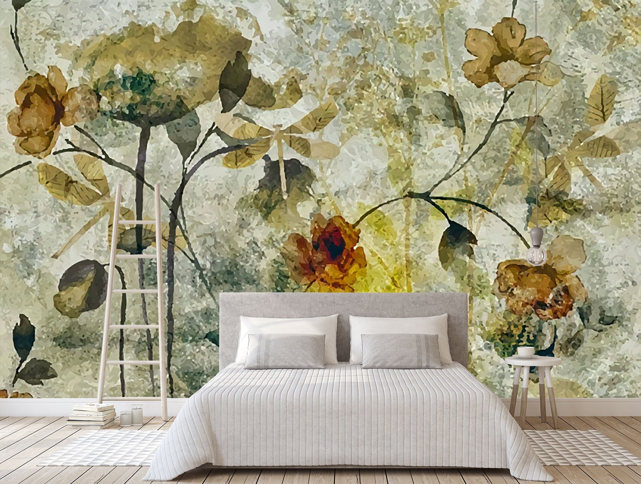 3D Retro Lotus Leaf 149 Wall Murals Wallpaper AJ Wallpaper 2 