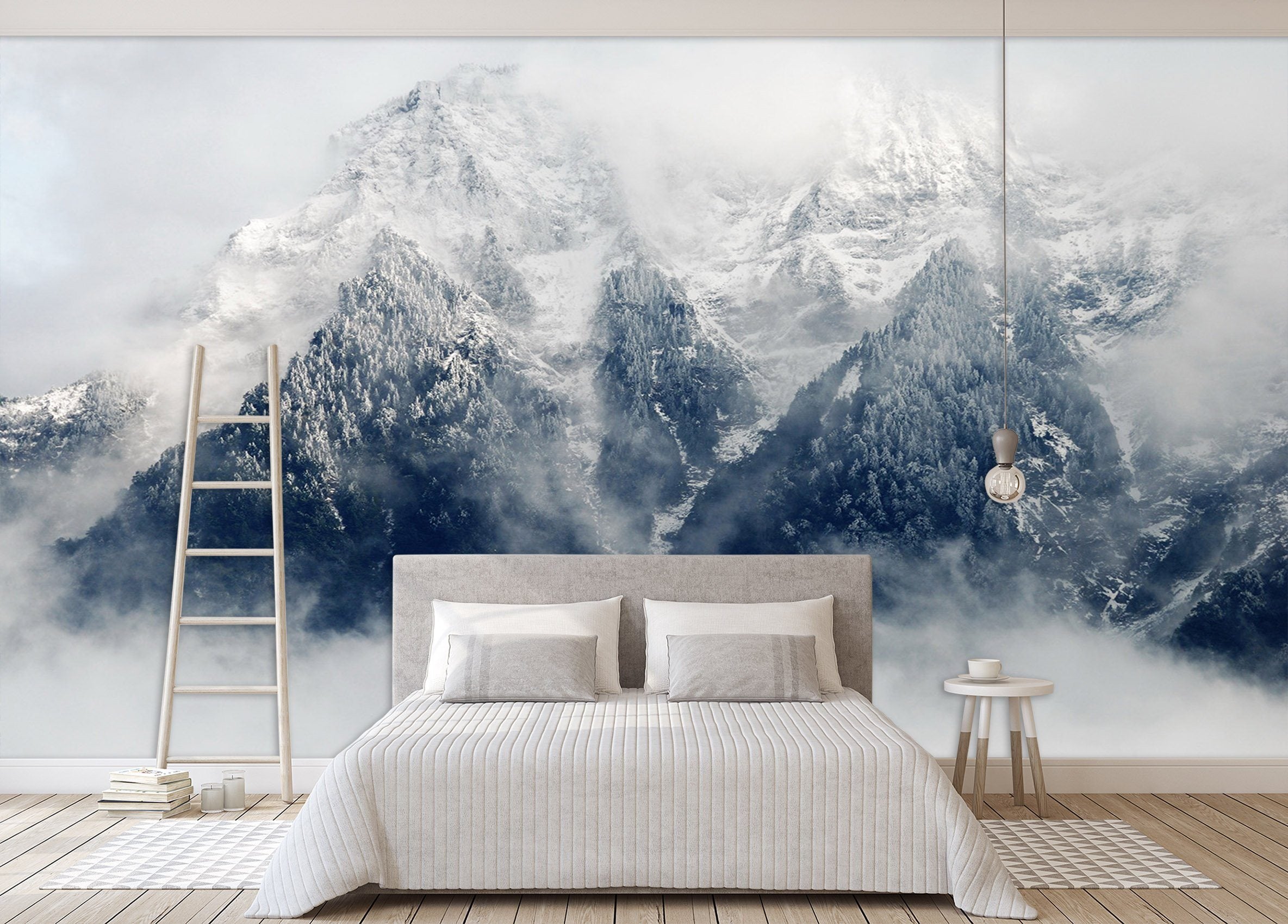 3D Foggy Mountain 496 Wallpaper AJ Wallpaper 2