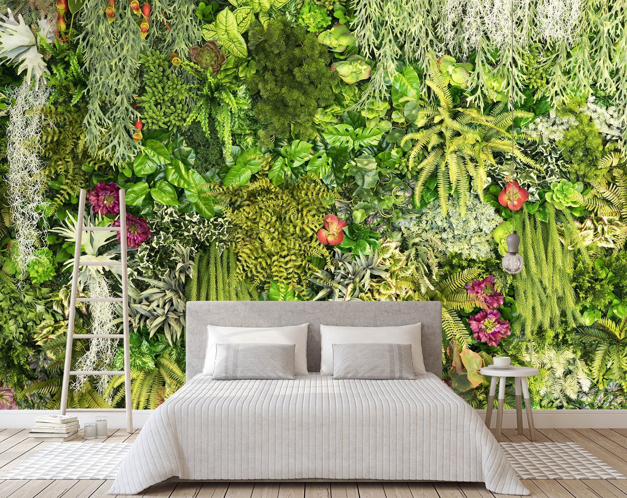 3D Flower Plant Wall 1654 Wallpaper AJ Wallpaper 2