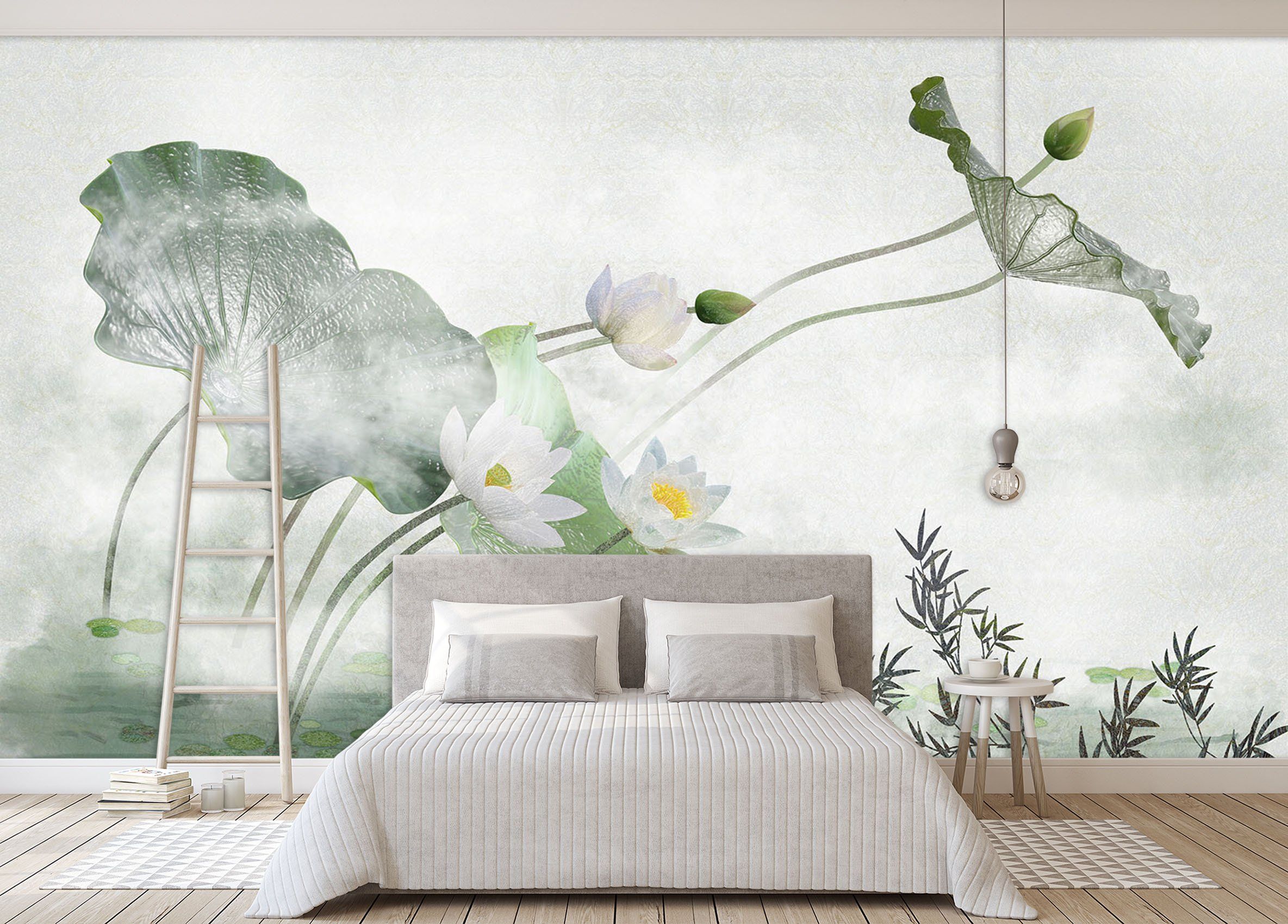 3D Gazy Lotus Leaf 537 Wallpaper AJ Wallpaper 2