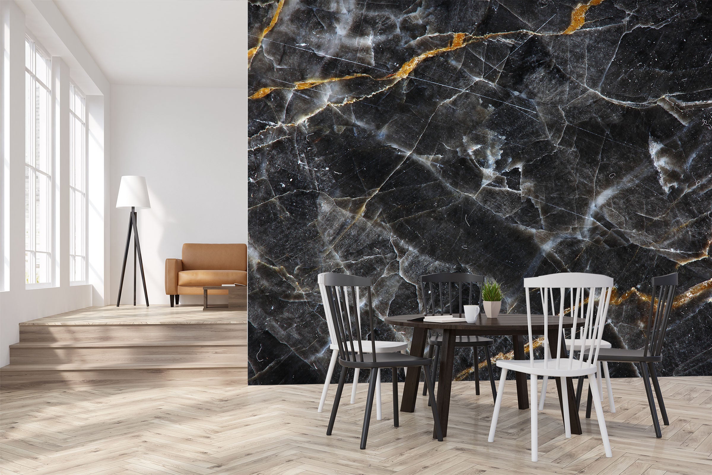 3D Black Marbling Texture 67 Wall Murals