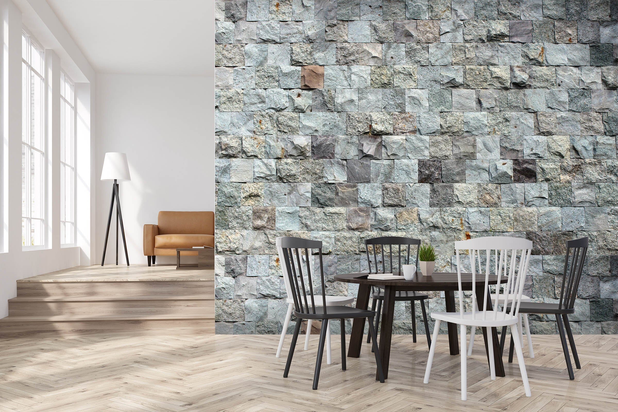 3D Green Stone Wall 61 Wall Murals Wallpaper AJ Wallpaper 2