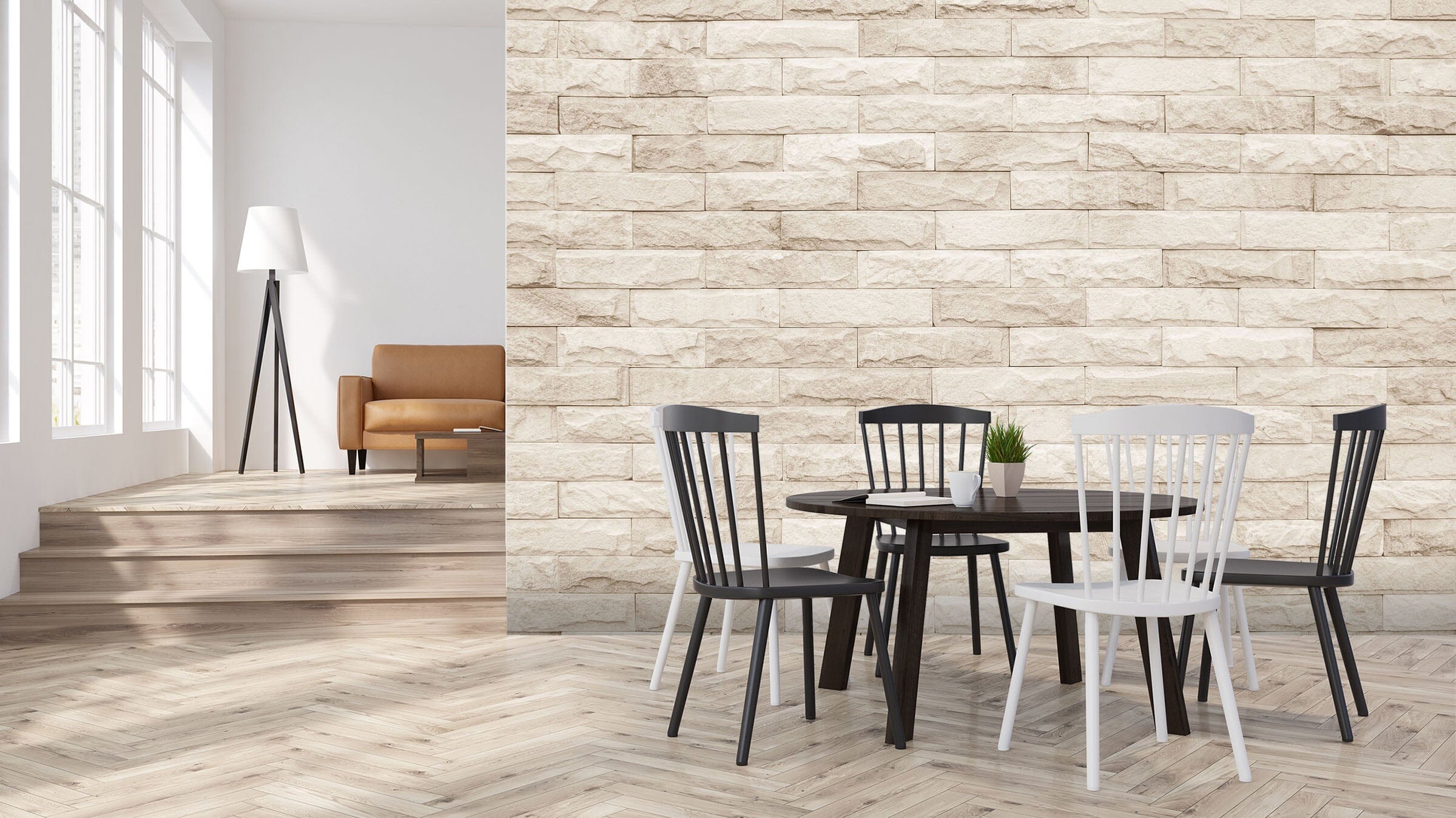 3D White Wall 021 Wall Murals Wallpaper AJ Wallpaper 2