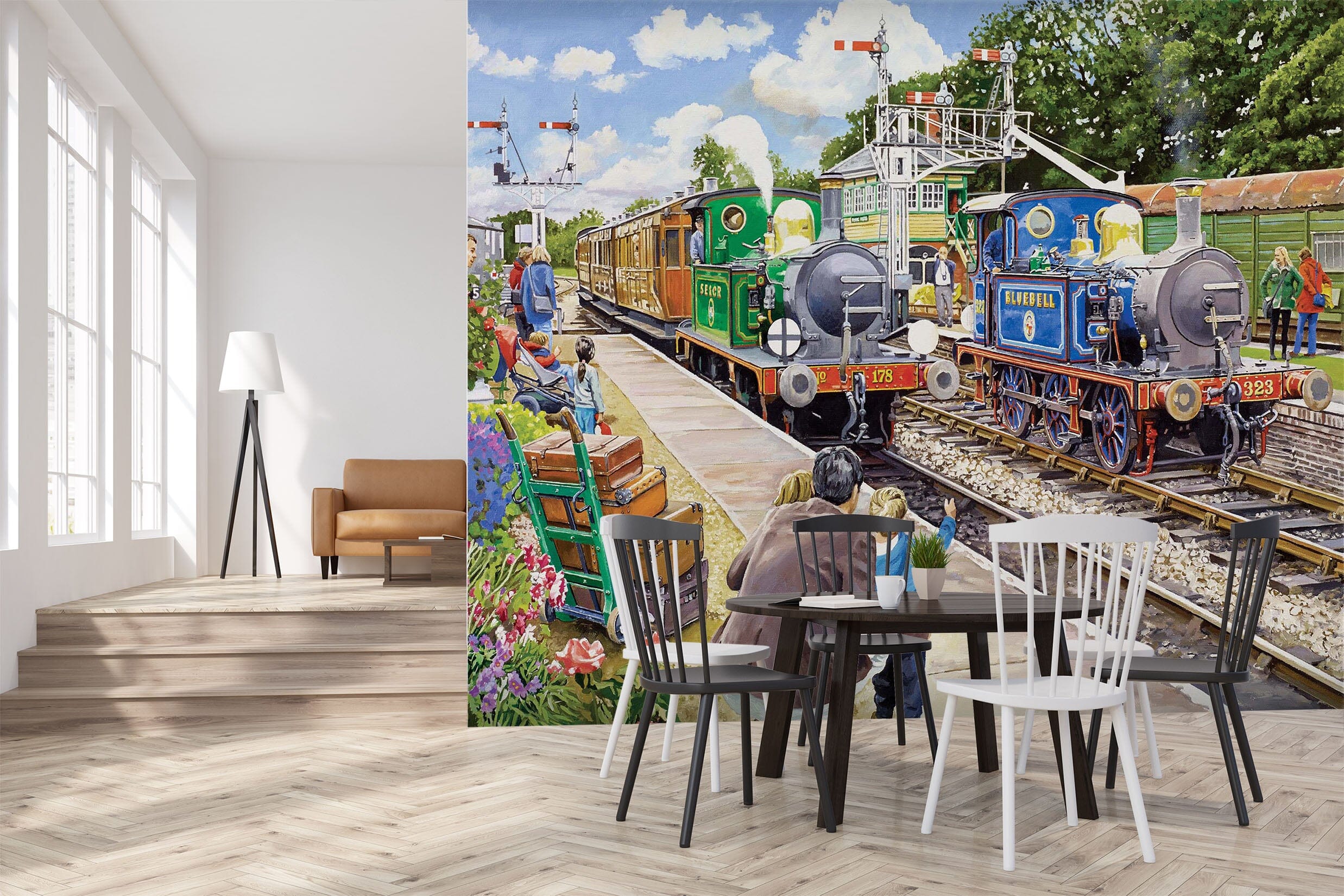 3D The Bluebell Railway 1056 Trevor Mitchell Wall Mural Wall Murals Wallpaper AJ Wallpaper 2