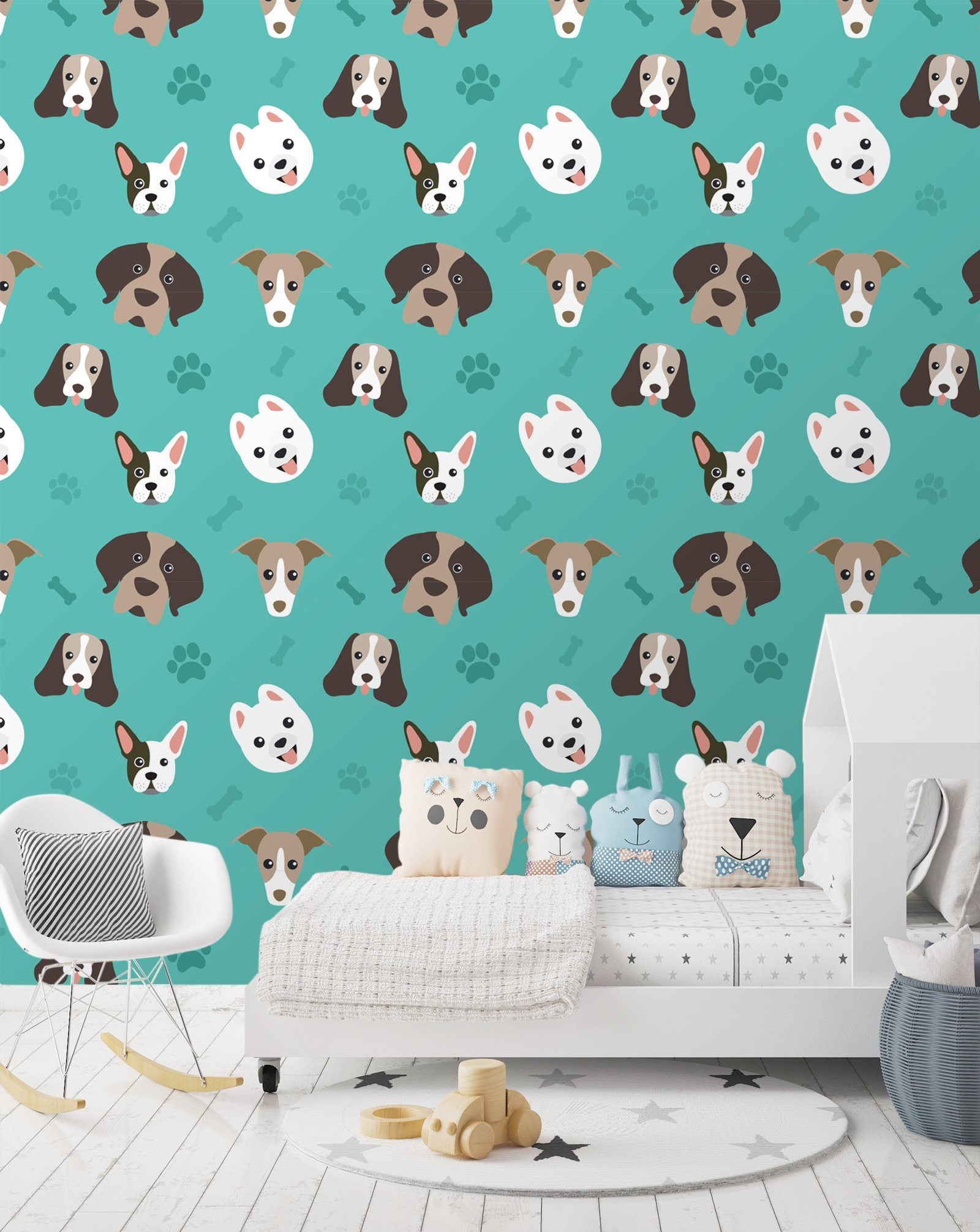 3D Cute Dog Head 445 Wallpaper AJ Wallpaper