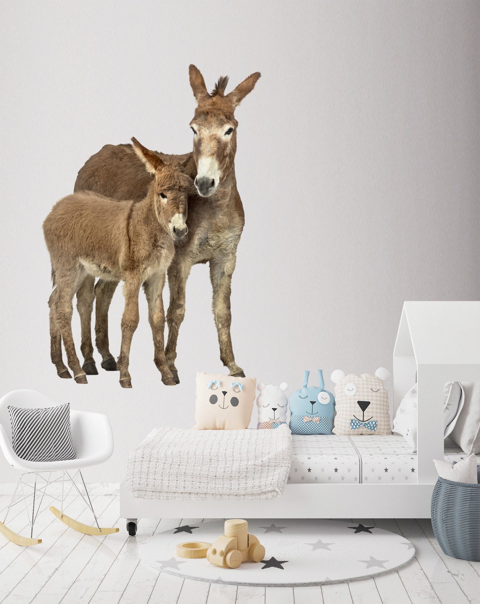 3D Donkey 124 Animals Wall Stickers Wallpaper AJ Wallpaper
