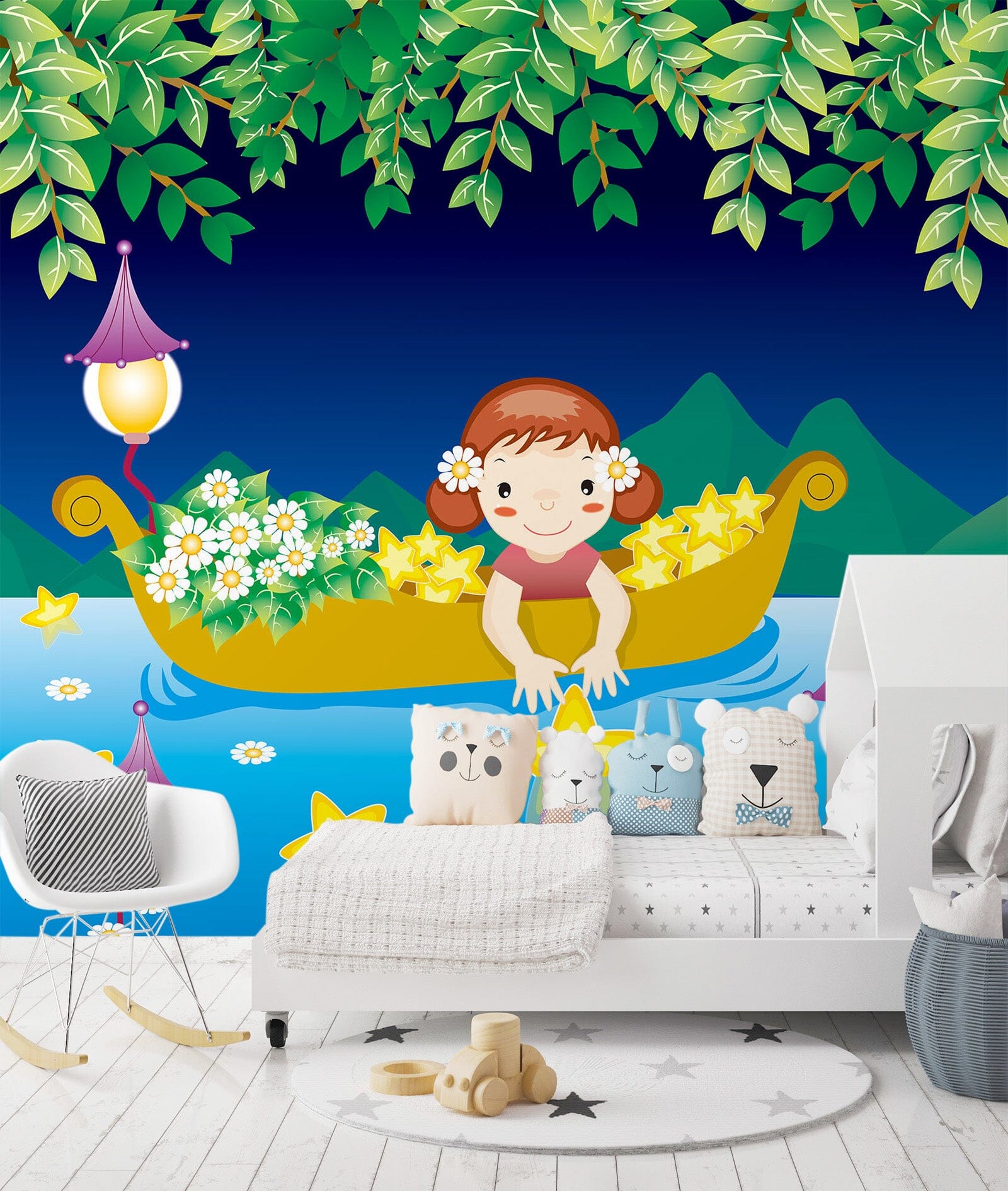 3D Boat Girl 1662 Wall Murals Wallpaper AJ Wallpaper 2