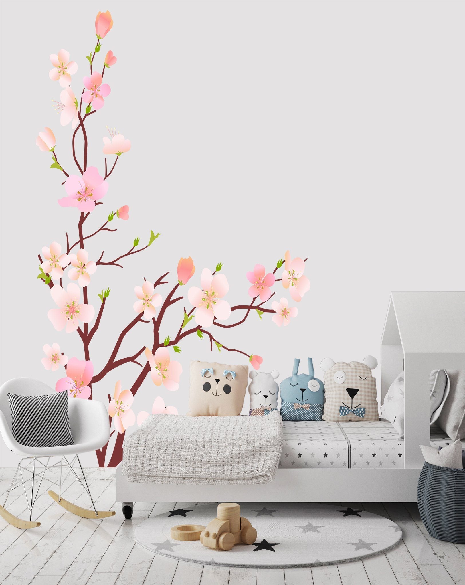 3D Doodle Peach 076 Wall Stickers Wallpaper AJ Wallpaper