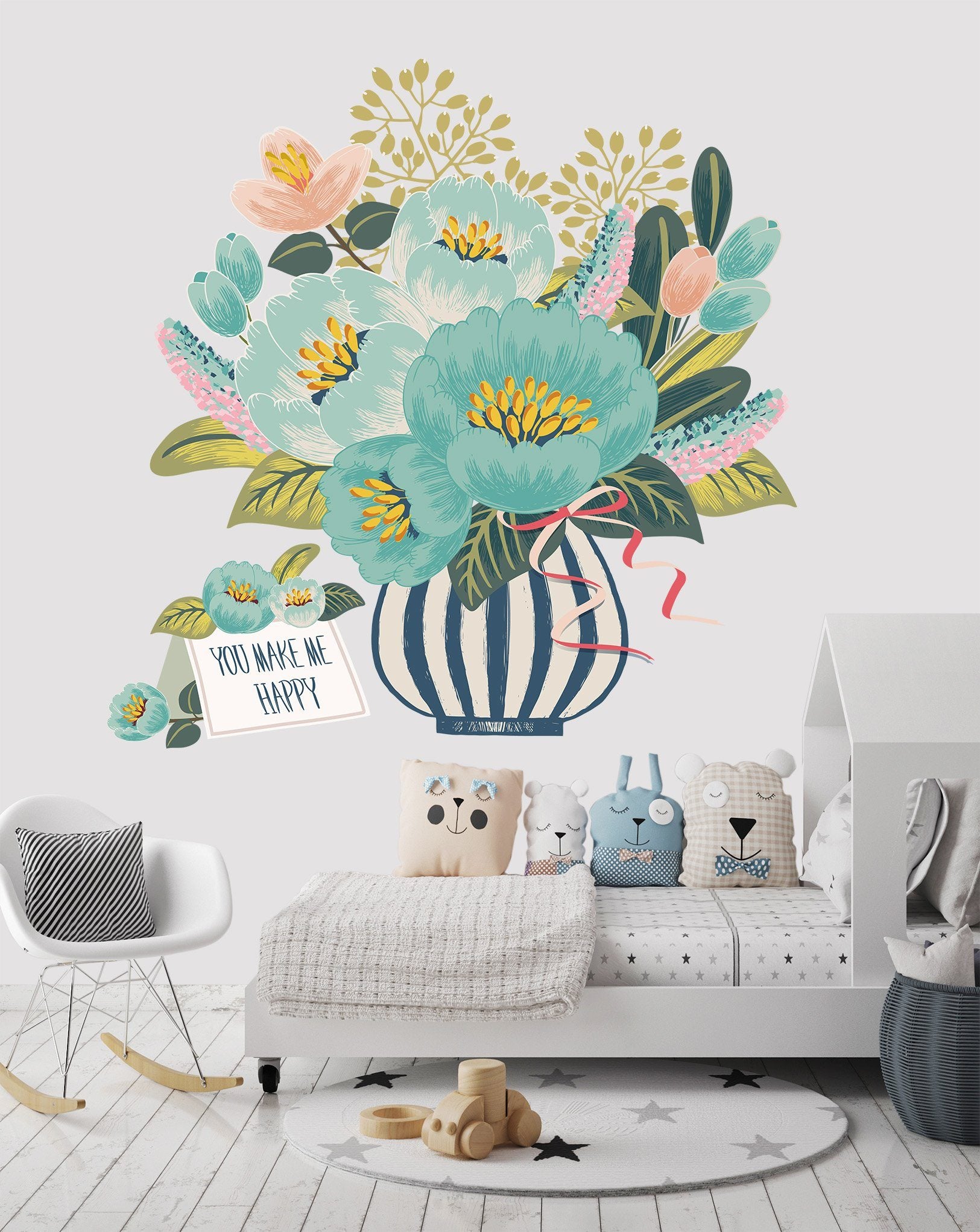 3D Bouquet Postcard 008 Wall Stickers Wallpaper AJ Wallpaper