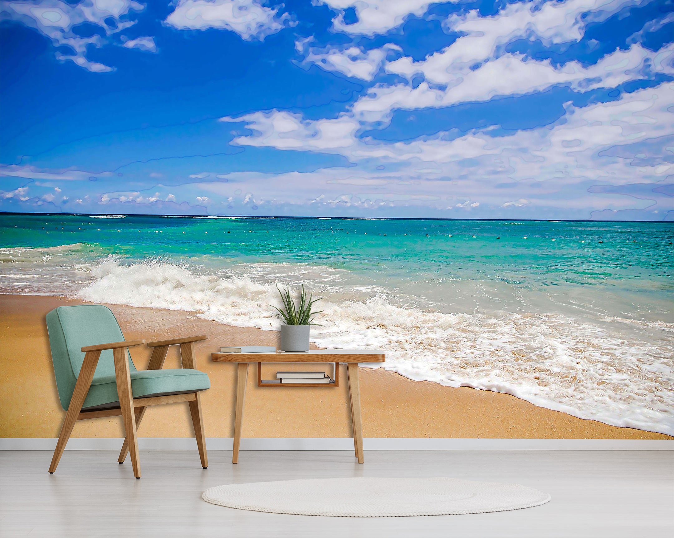 3D Beach Sky Sea 91109 Alius Herb Wall Mural Wall Murals