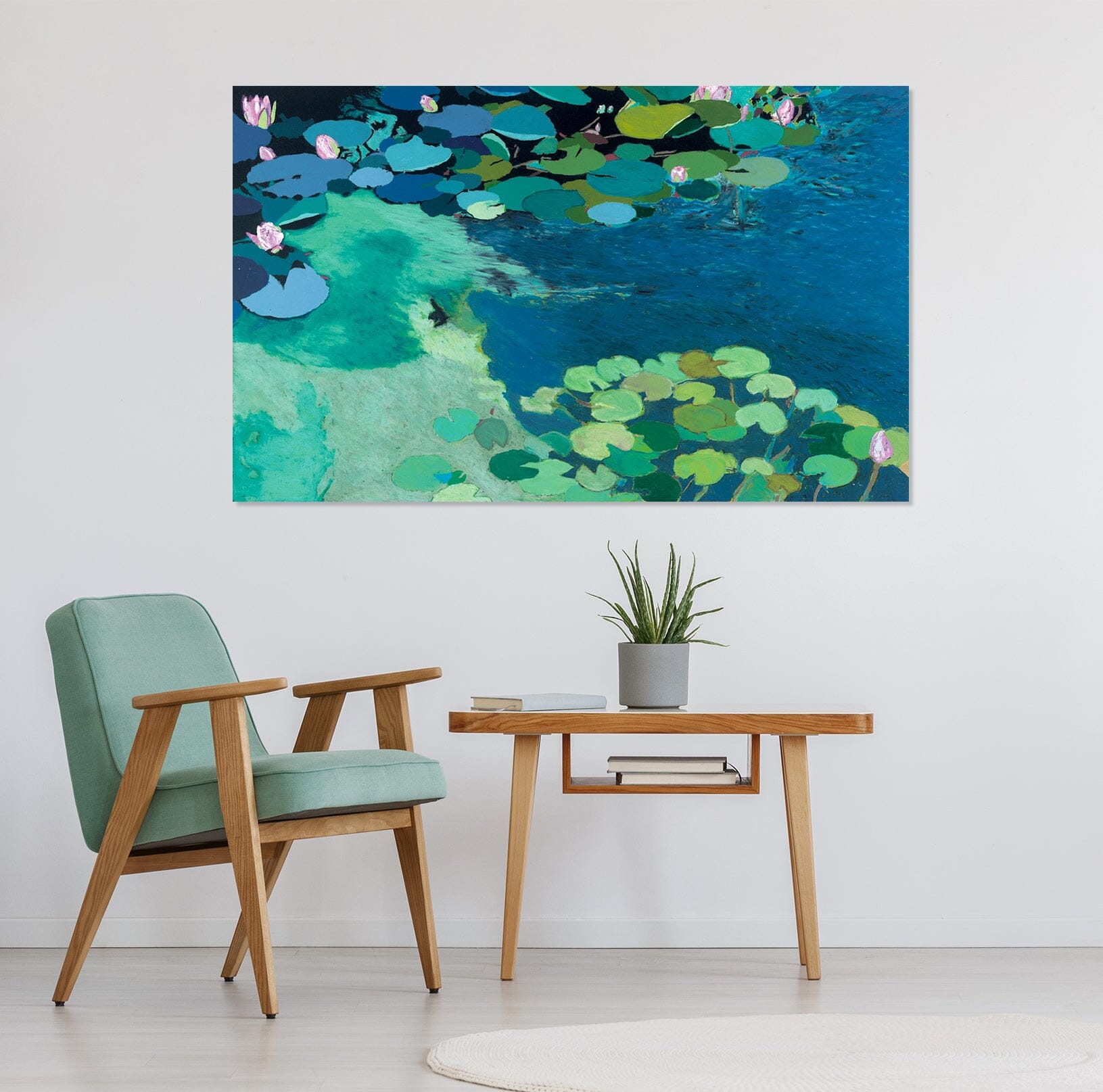 3D Lotus Pond 227 Allan P. Friedlander Wall Sticker Wallpaper AJ Wallpaper 2