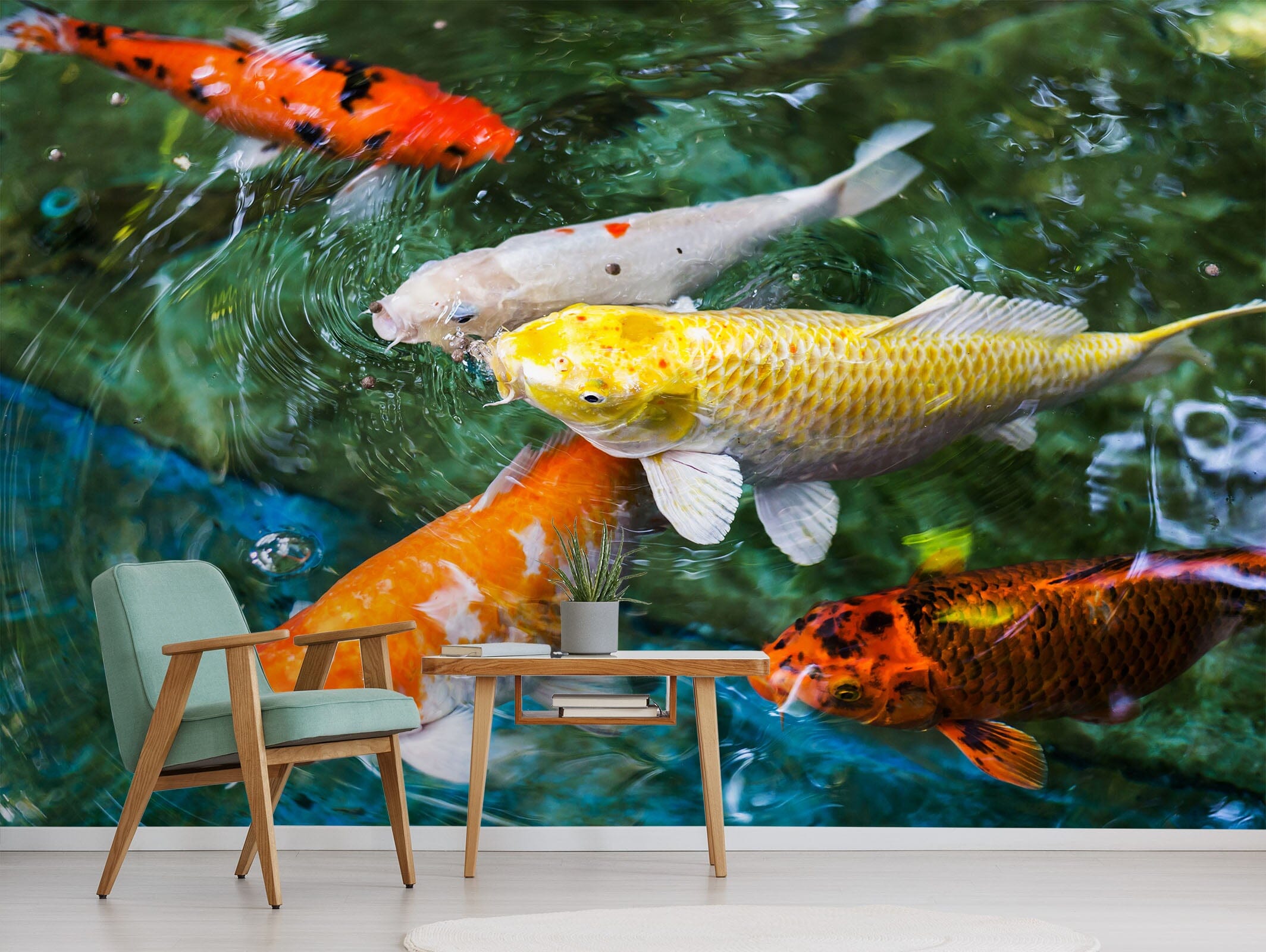 3D Koi Fish 379 Wall Murals Wallpaper AJ Wallpaper 2